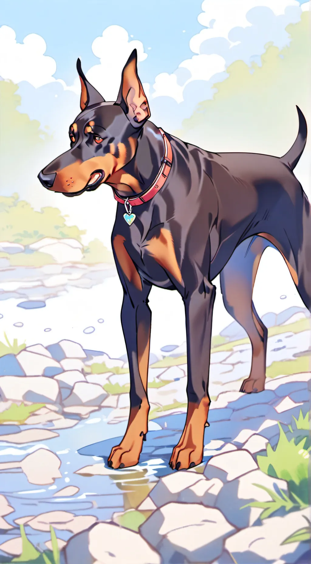 ai character: doberman background