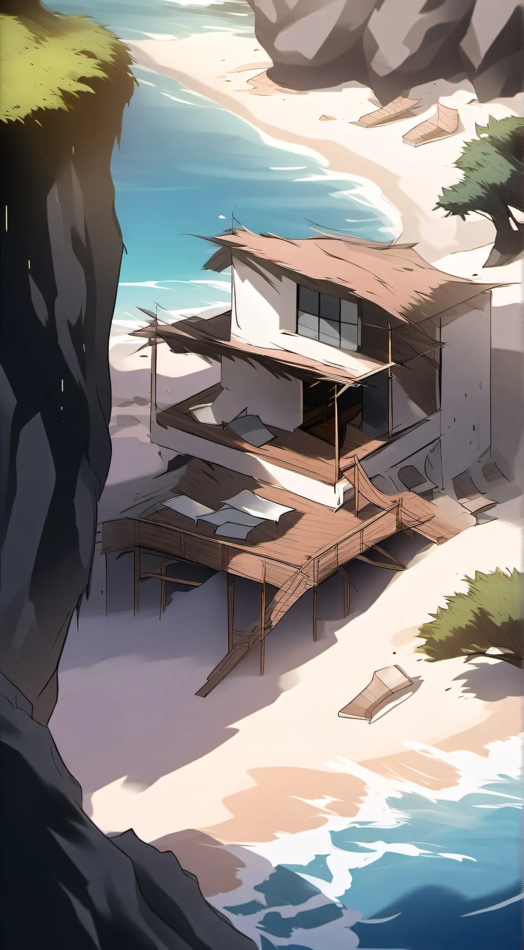 ai character: 🌊⛱️HH BEACH~☀️🏖️ background