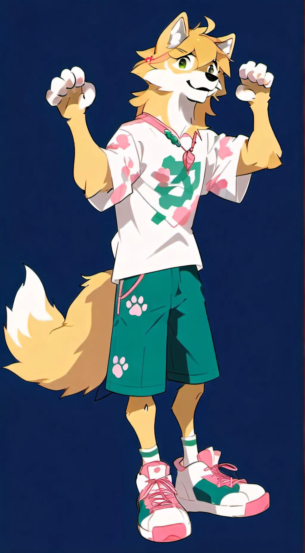 ai character: Femboy fluffy ￼ background