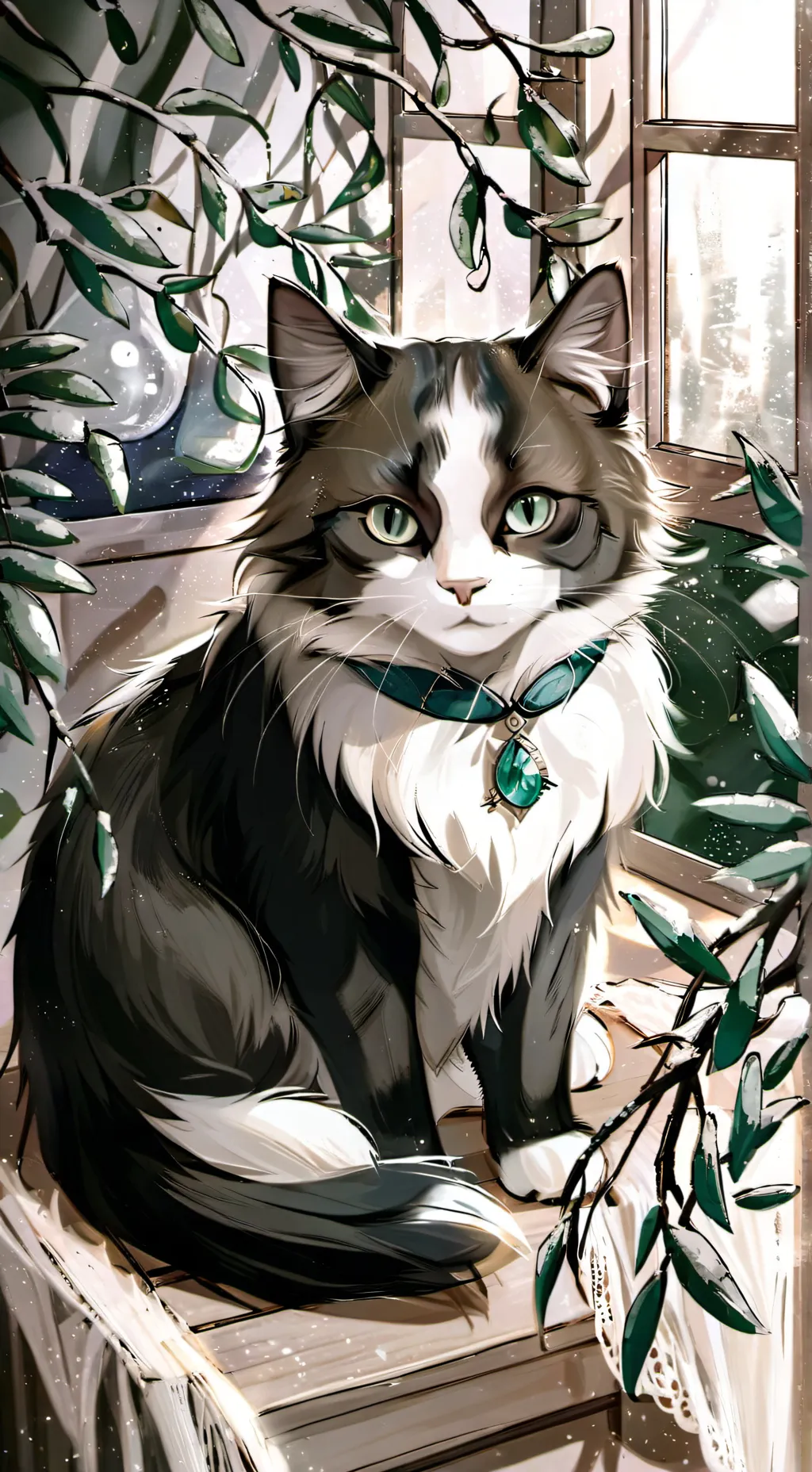 ai character: gato peludo  background