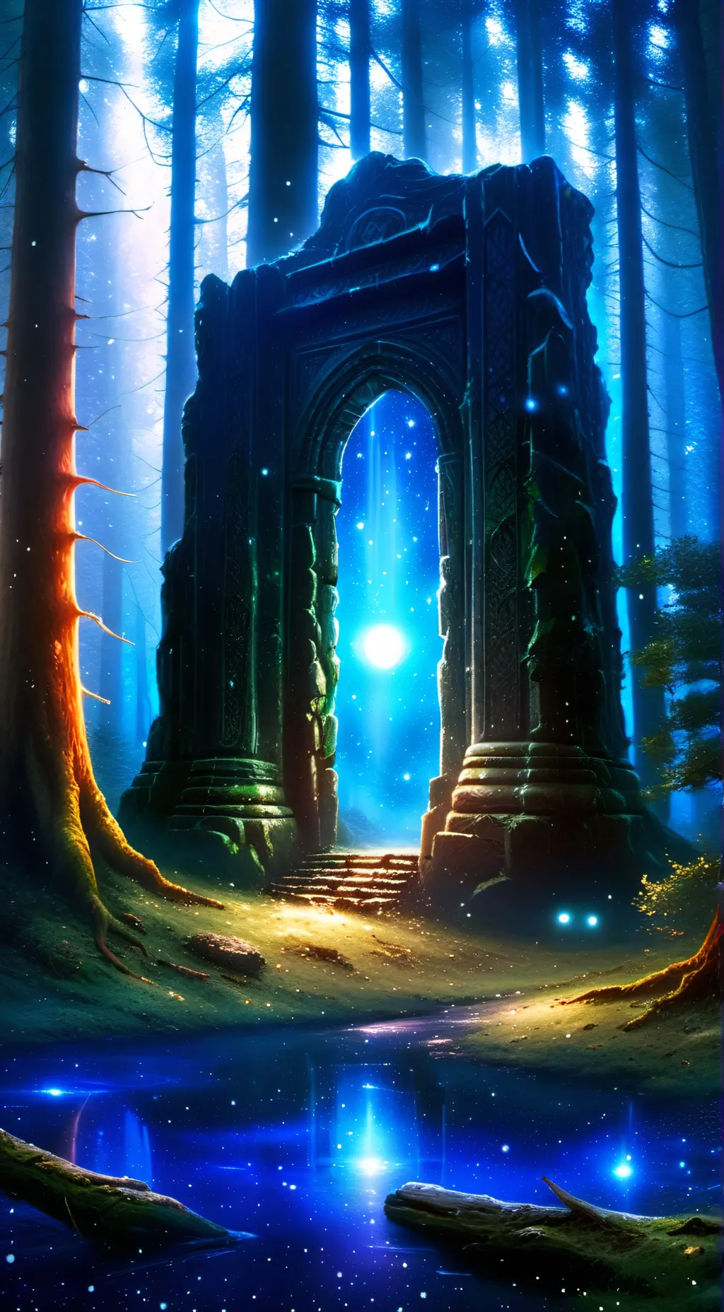 ai character: Mystery portal background