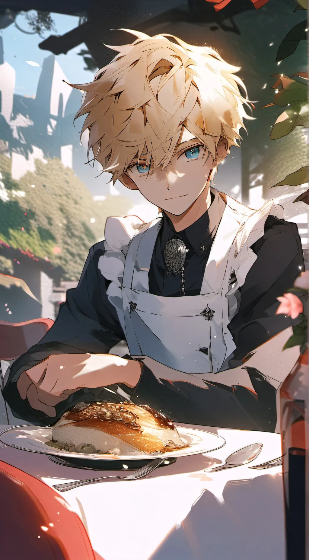 ai character: Golden Boy(Flavia) background