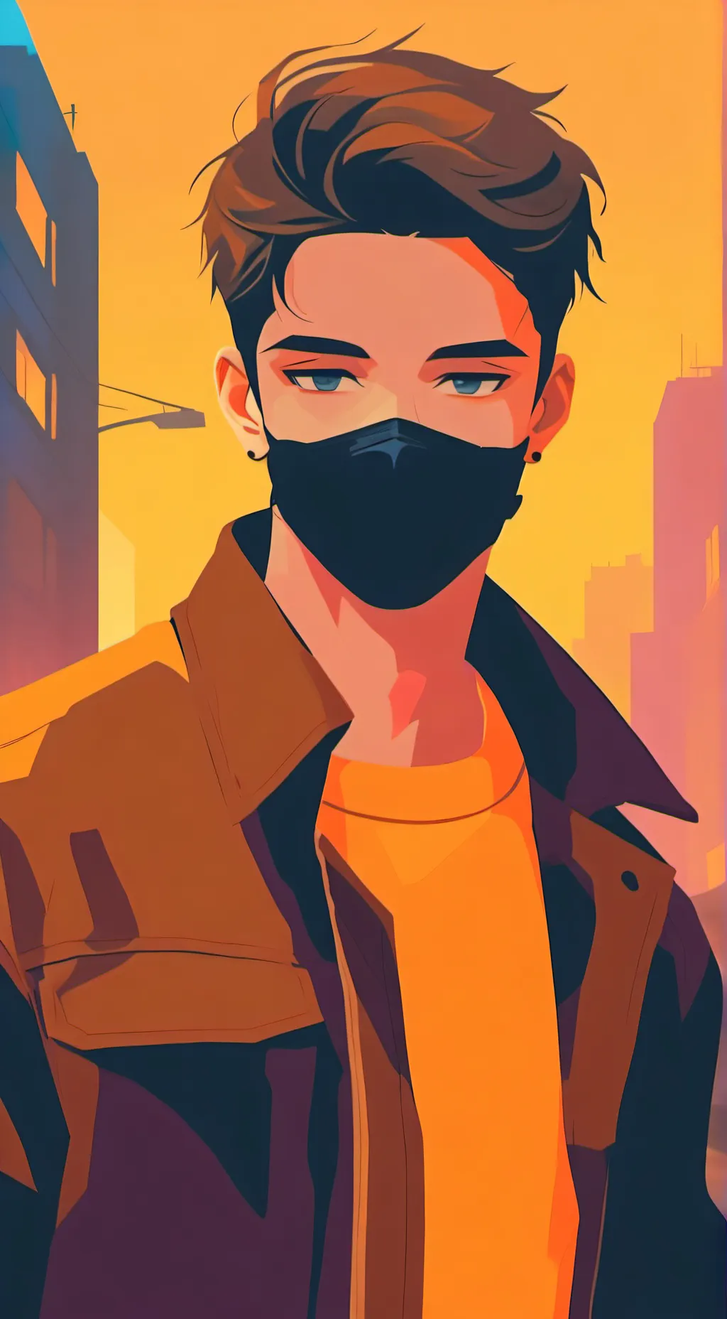 ai character: Miles  background