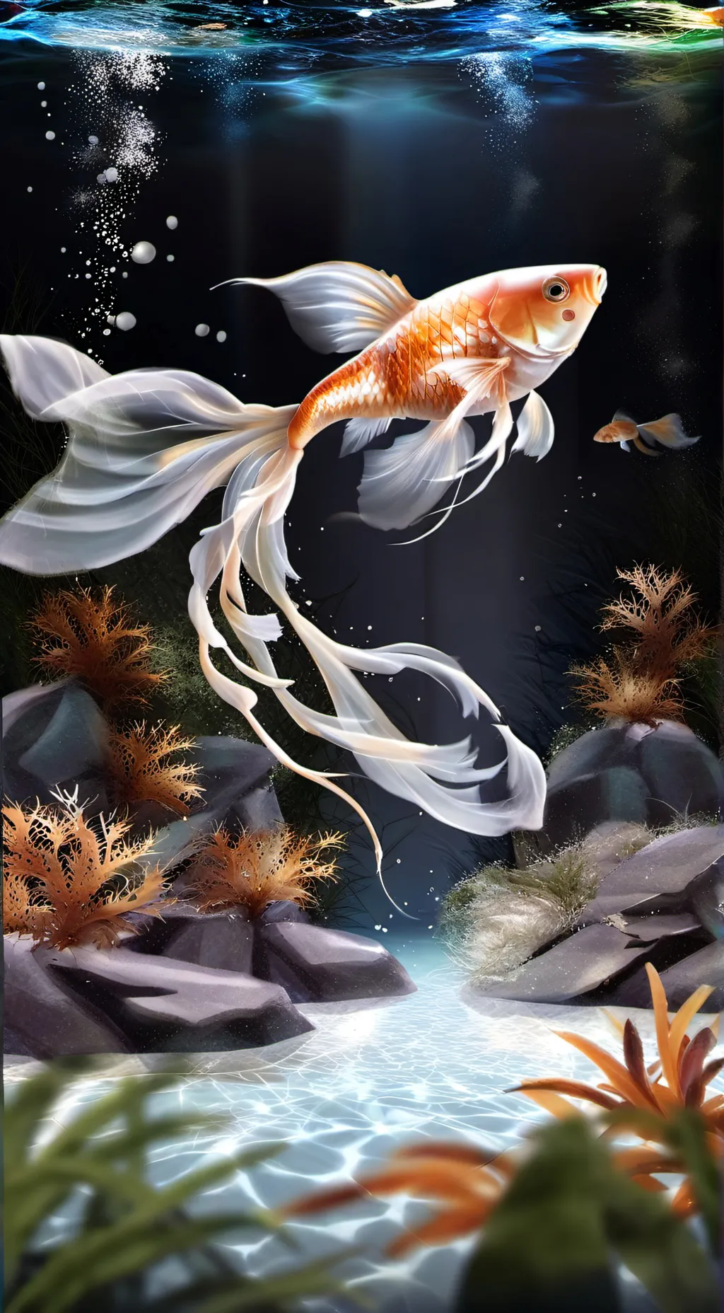 ai character: goldfish background