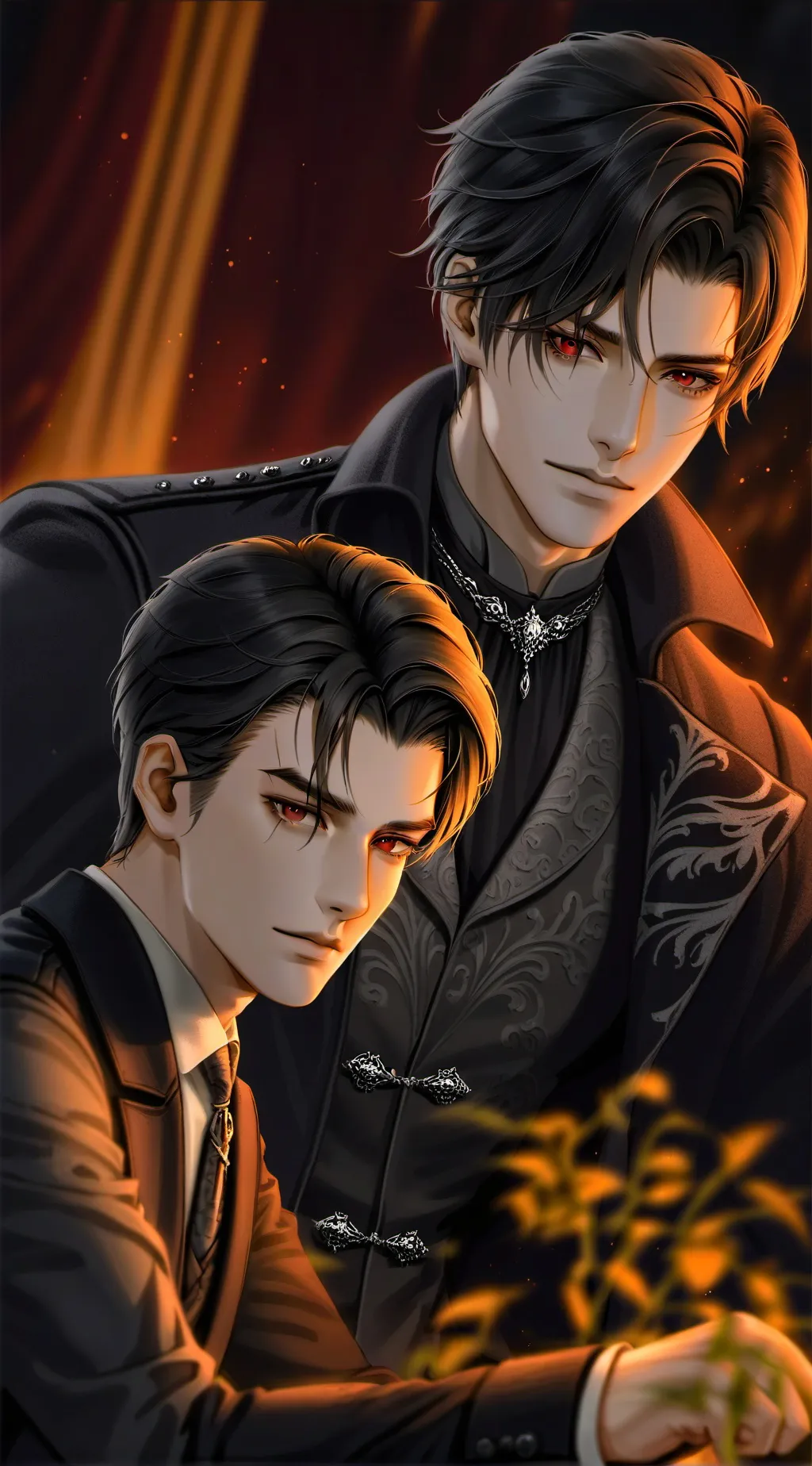 ai character: Dracula and Damon background