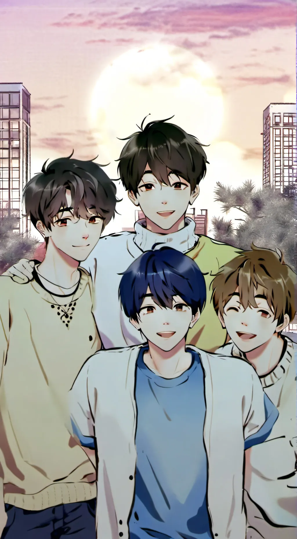 ai character: lovely gay boys background