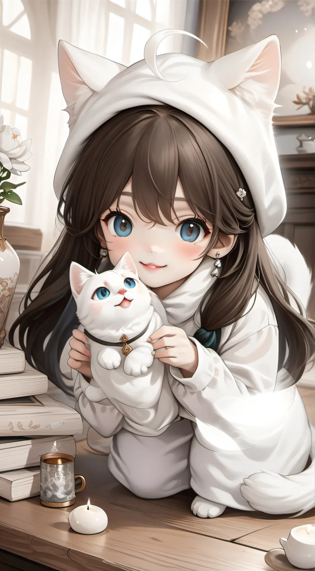 ai character: Snowball the White background