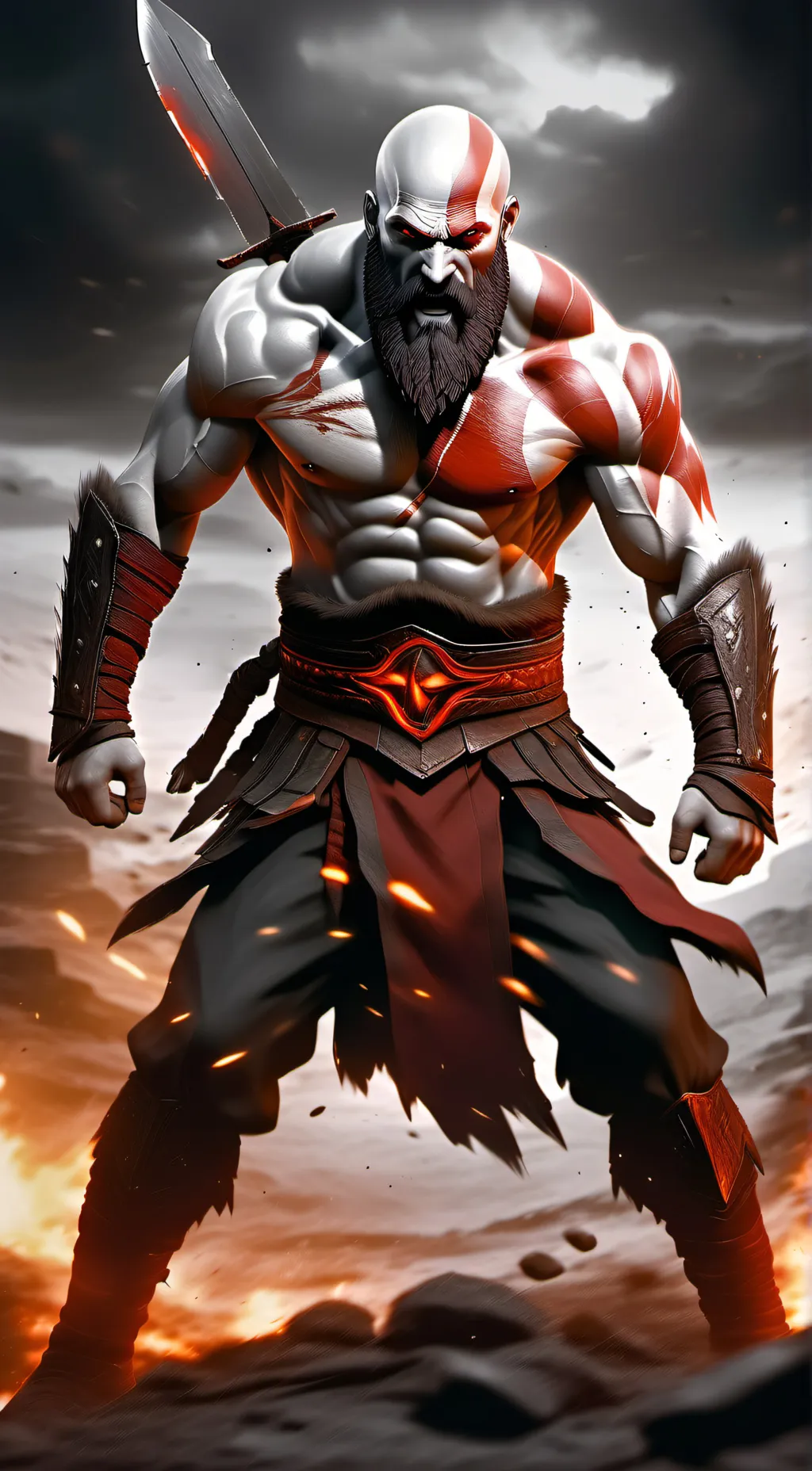 ai character: kratos background
