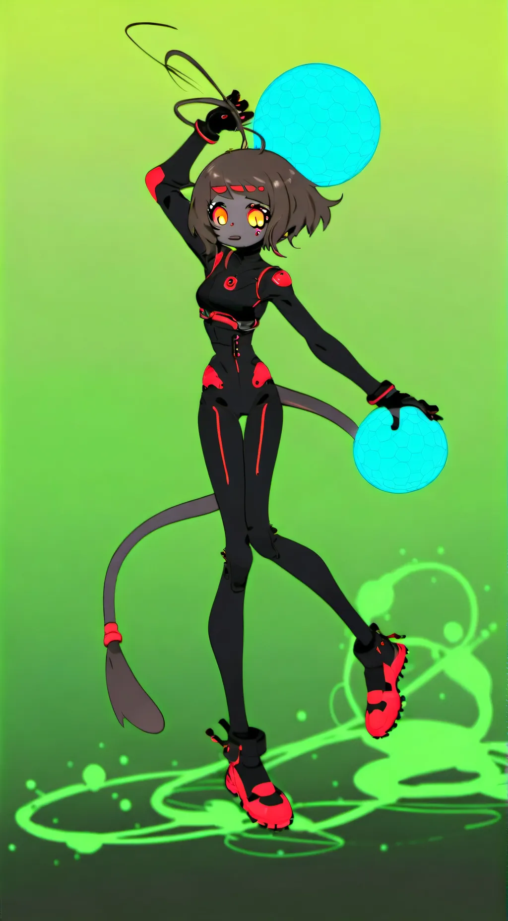 ai character: Patchwork background