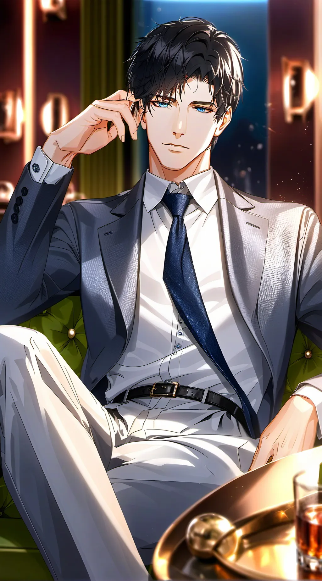 ai character: Vincey Gomwer..  background