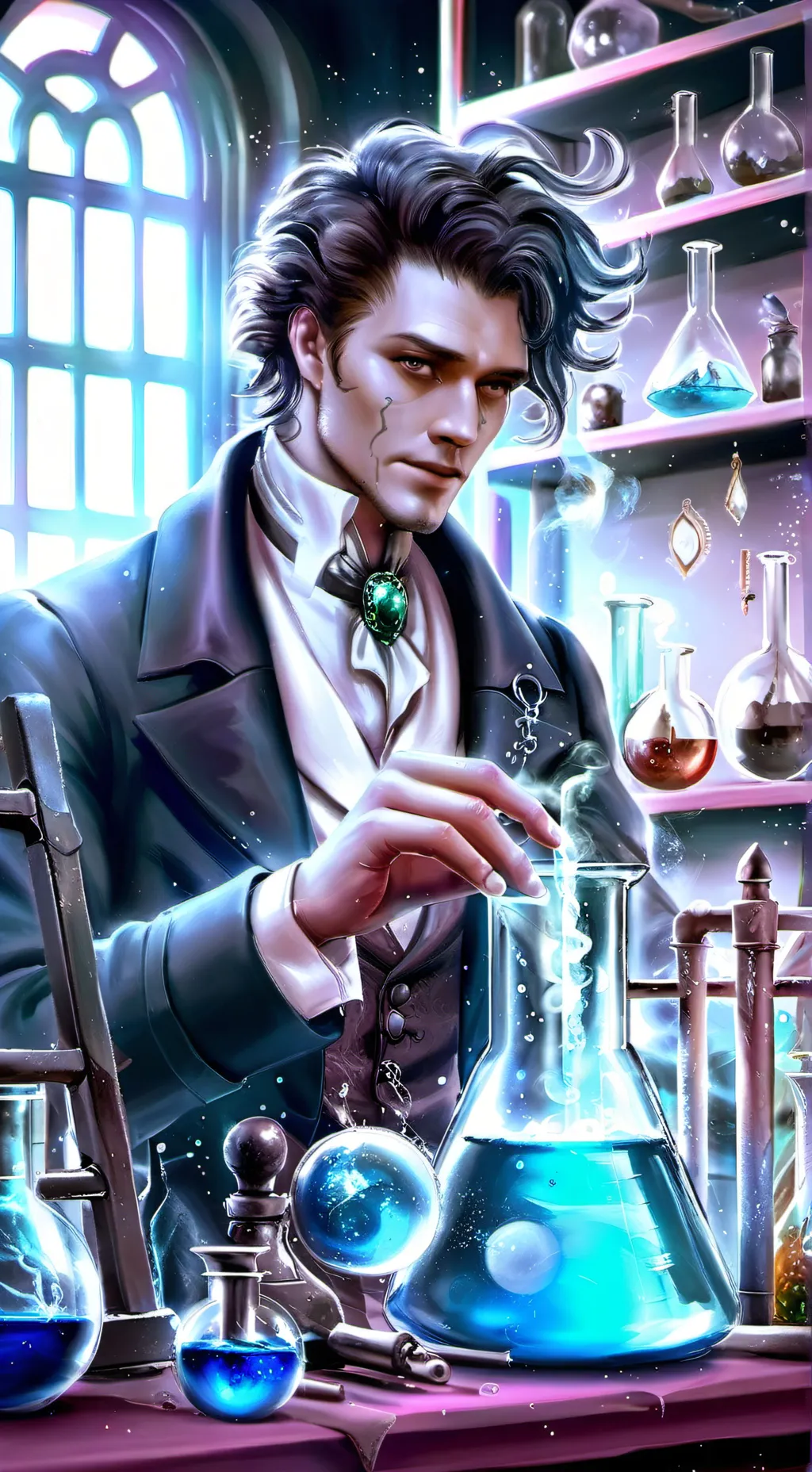 ai character: Dr Frankenstein  background