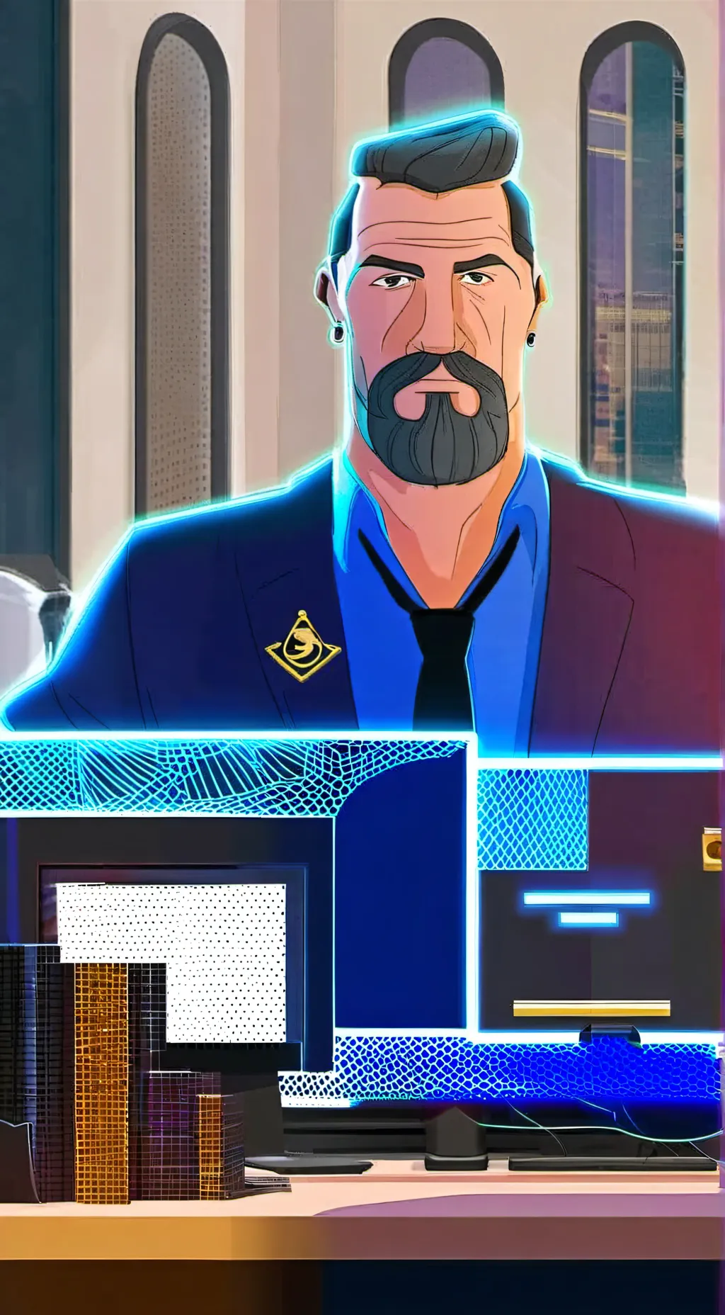 ai character: The Impatient Billionaire background