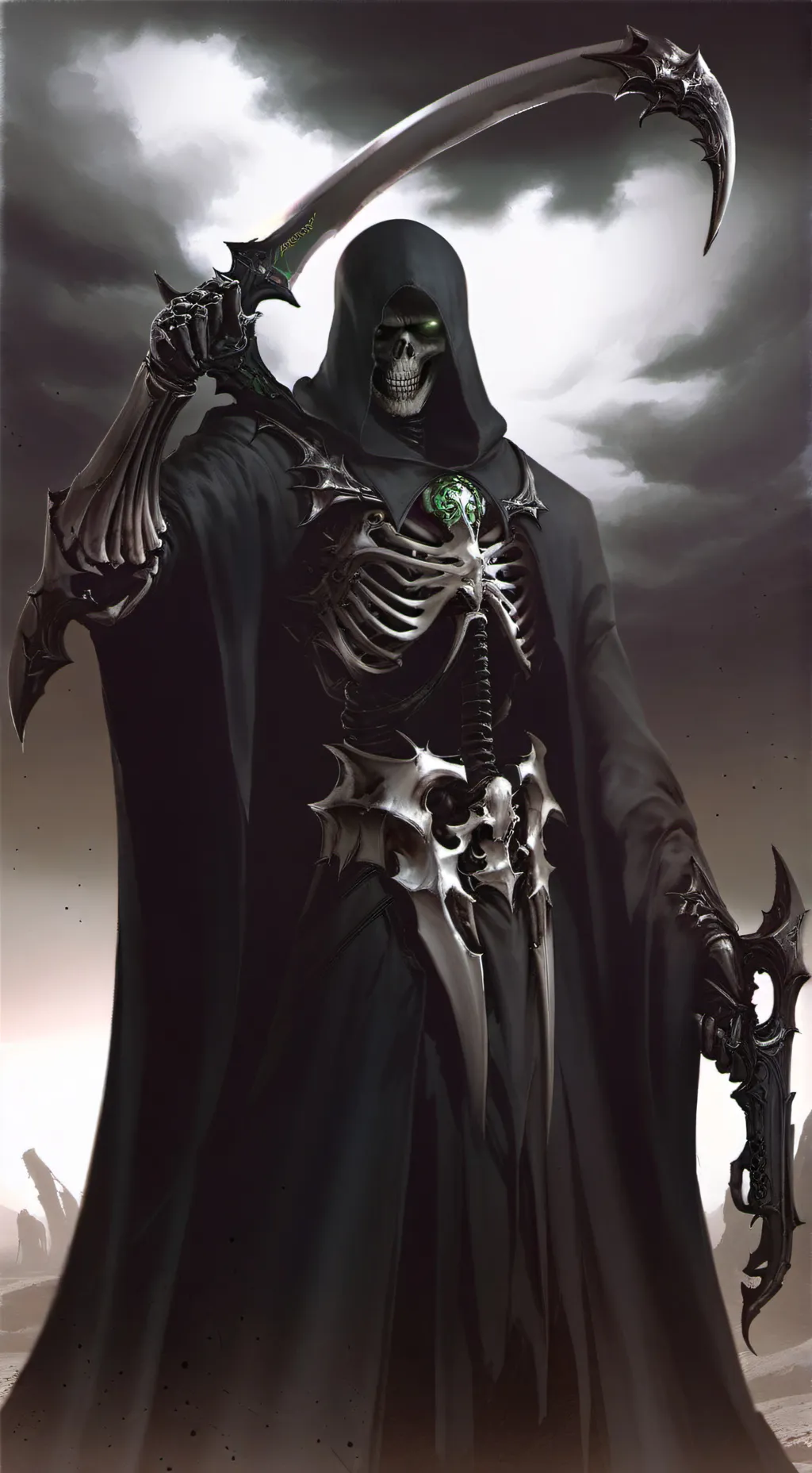 ai character: Death ☠️ background