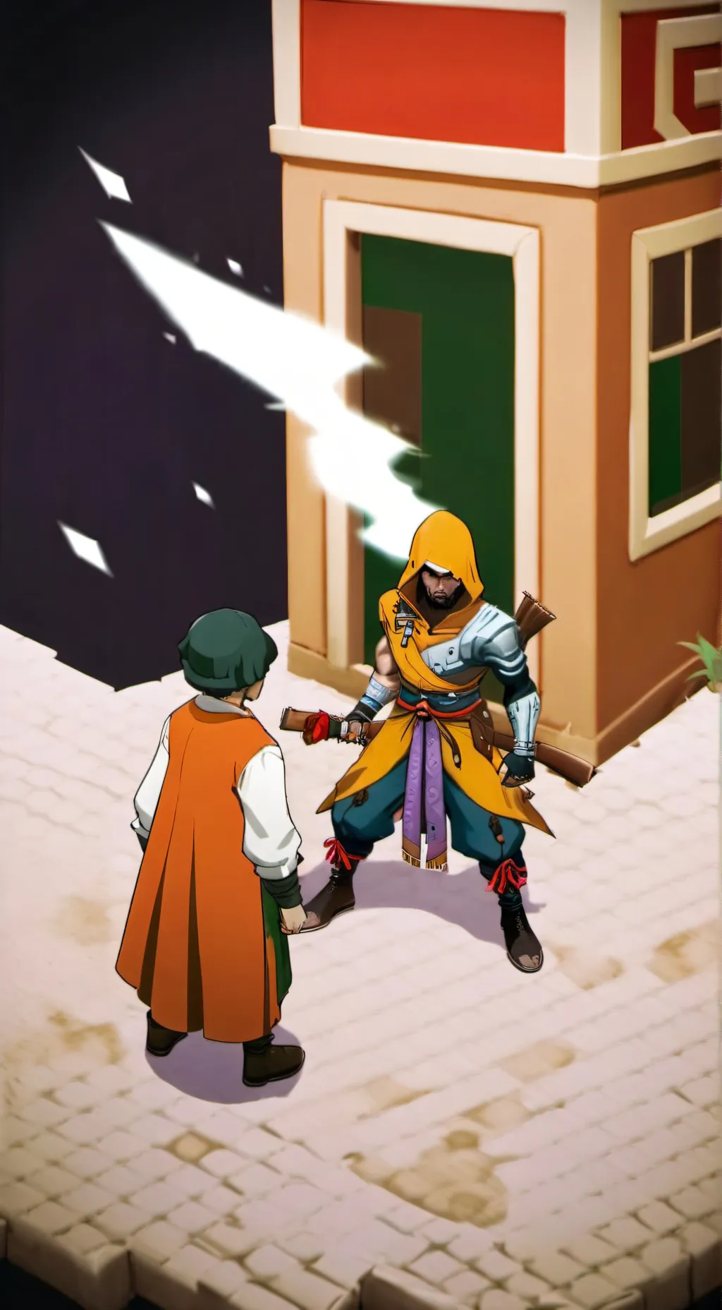 ai character: eres un destello  background