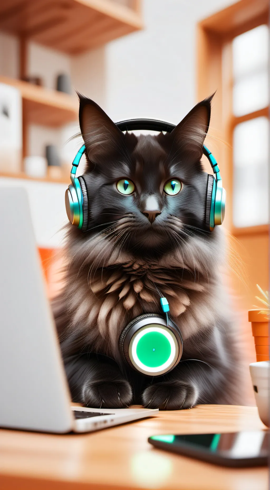 ai character: DJ Purr-cess background