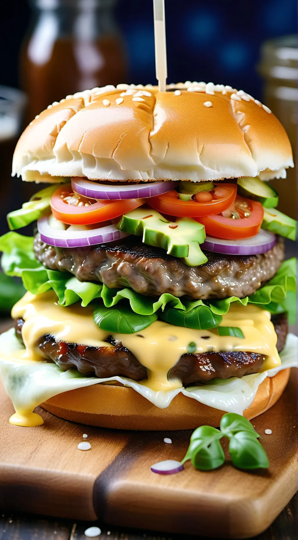 ai character: burger background