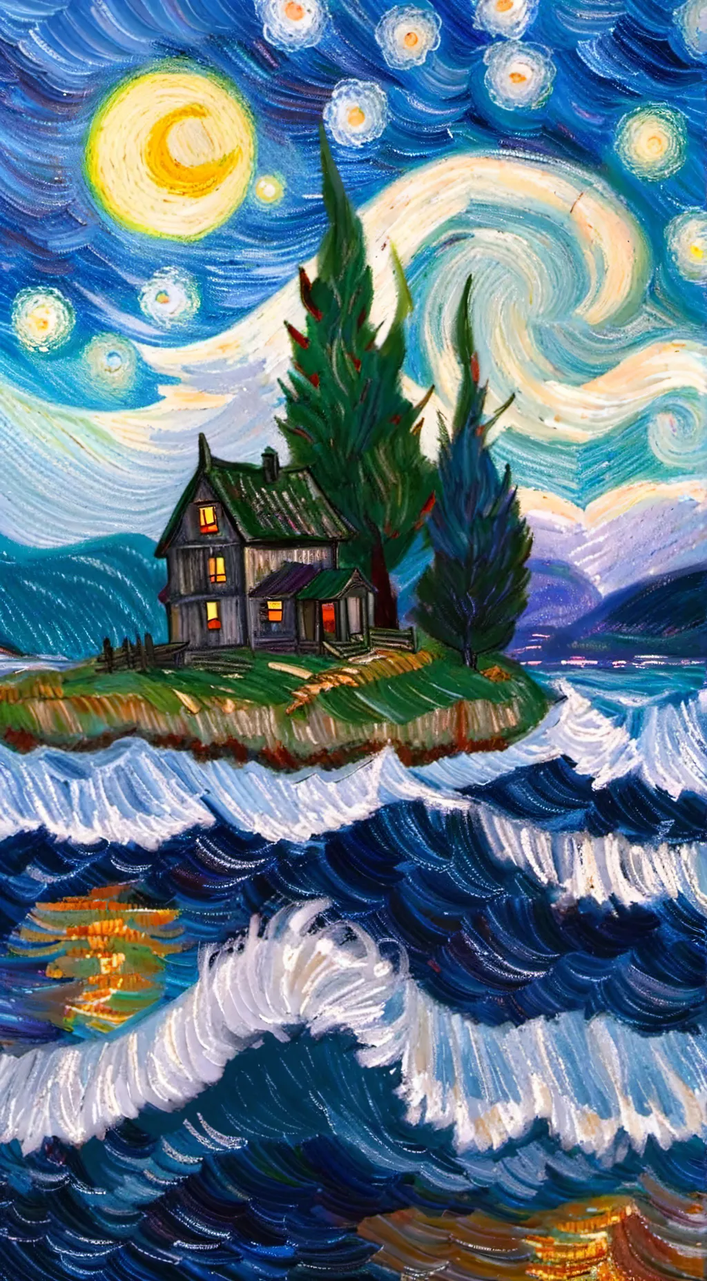 ai character: La casa embrujada  background