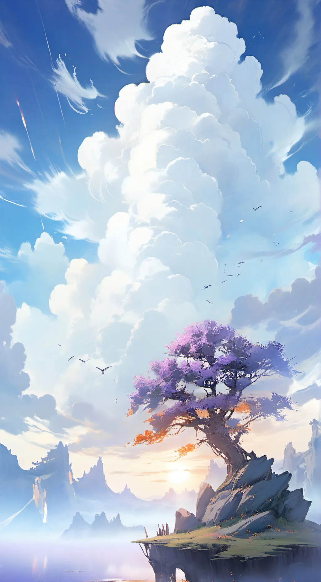 ai character: CH painting  background