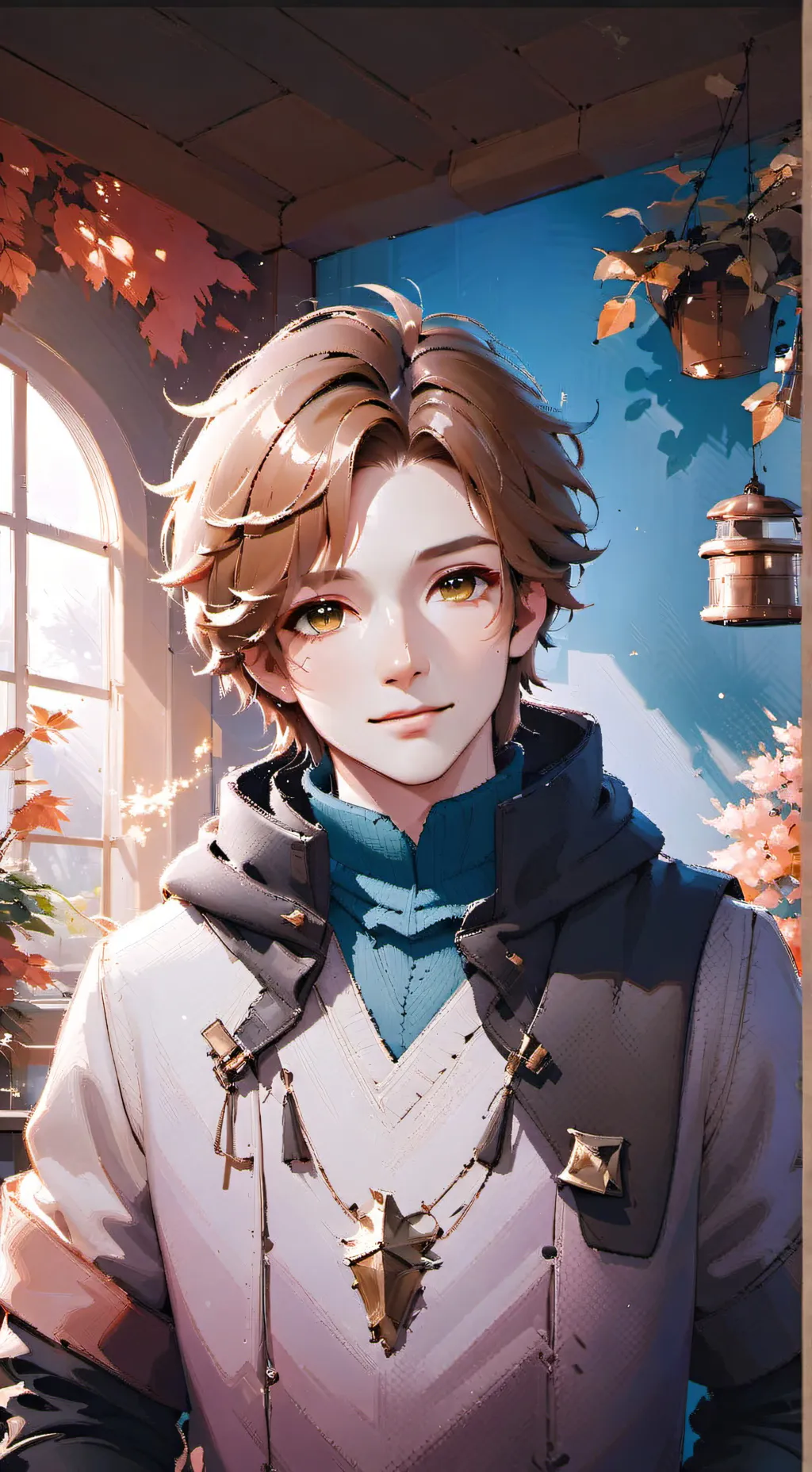 ai character: Azure background