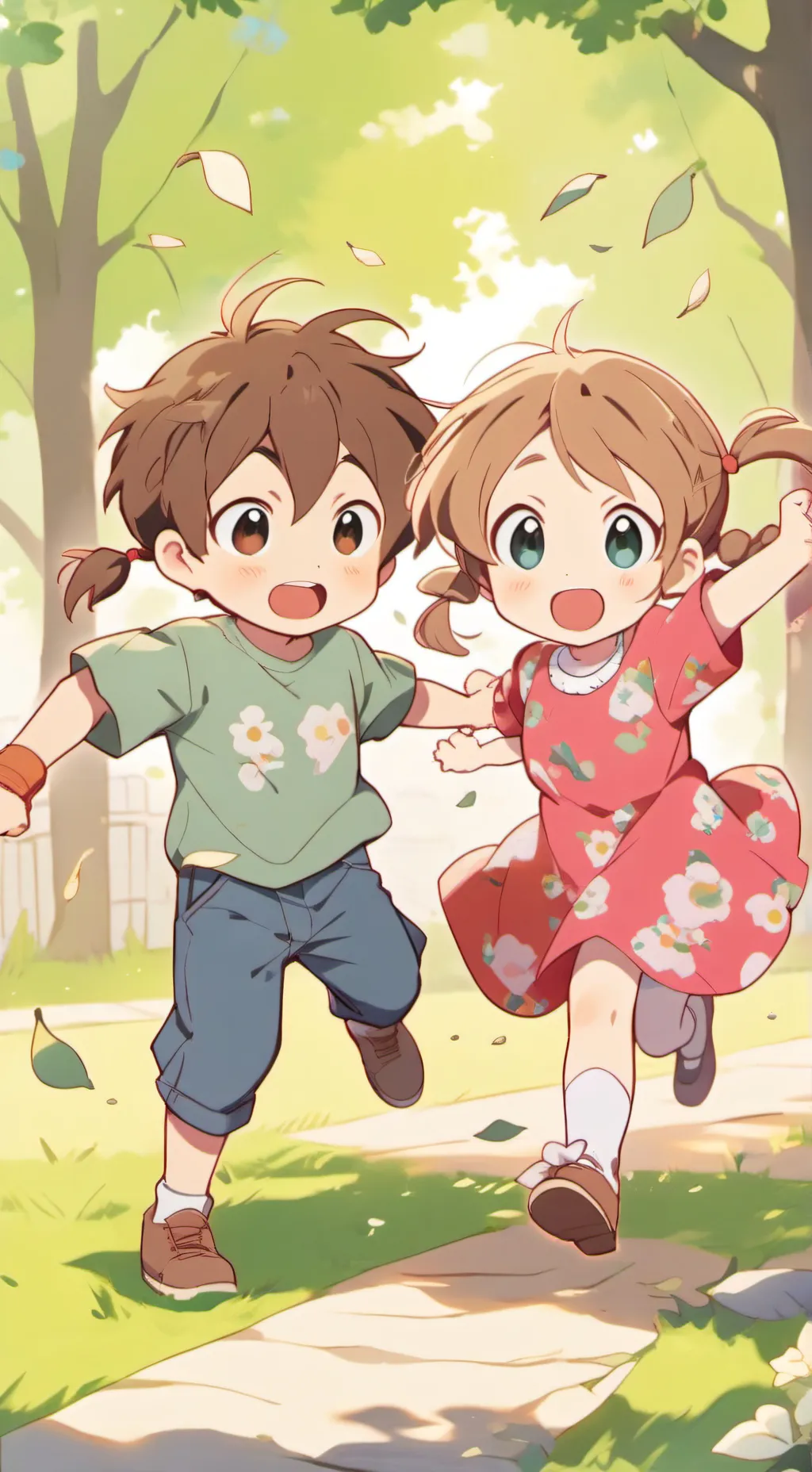 ai character: Chara vs sans  background