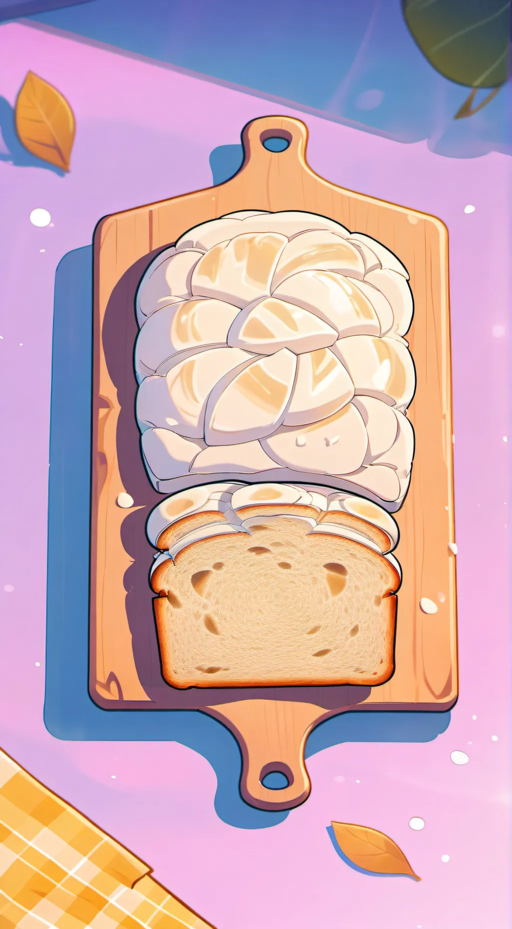 ai character: Bready finally background