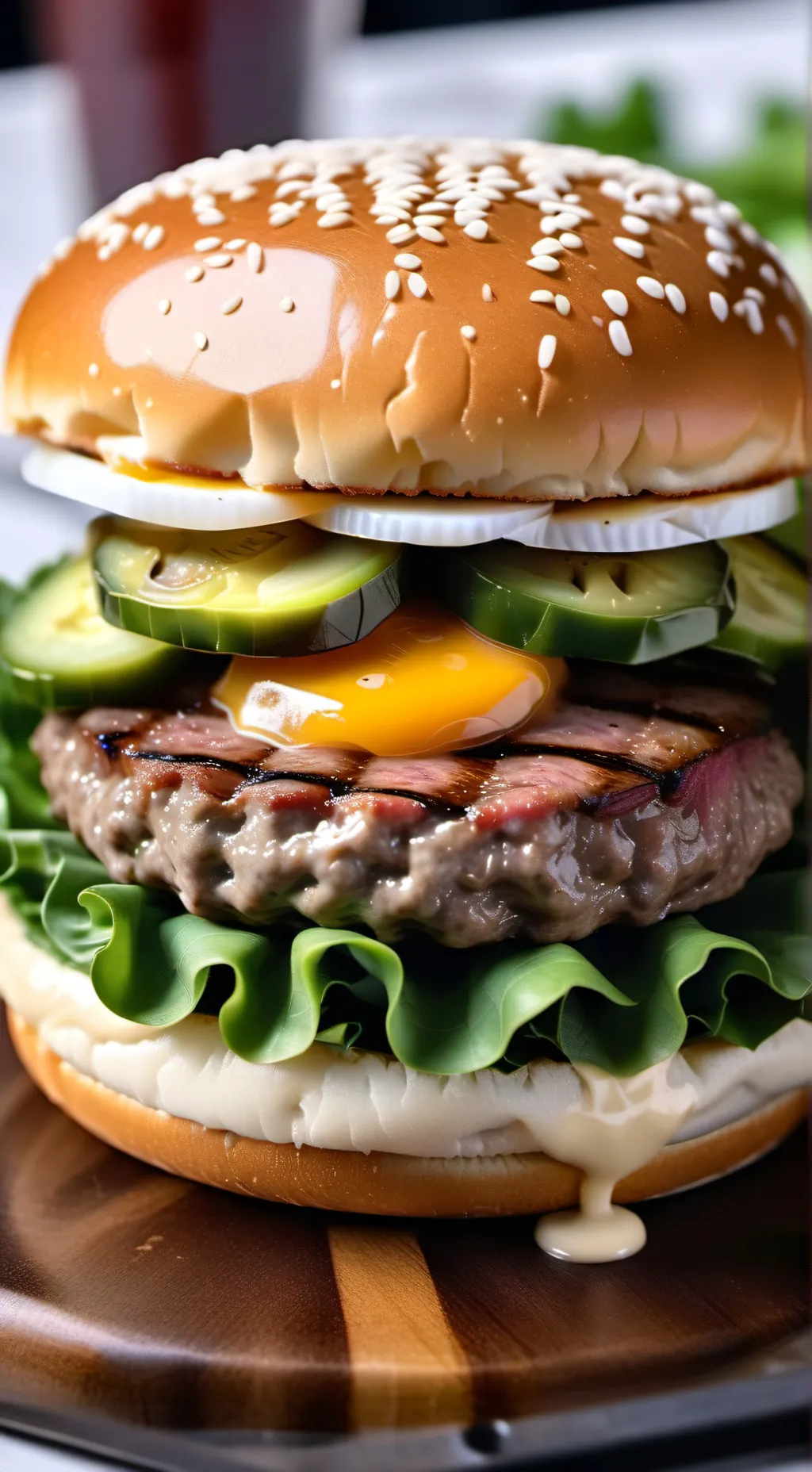 ai character: Burger background