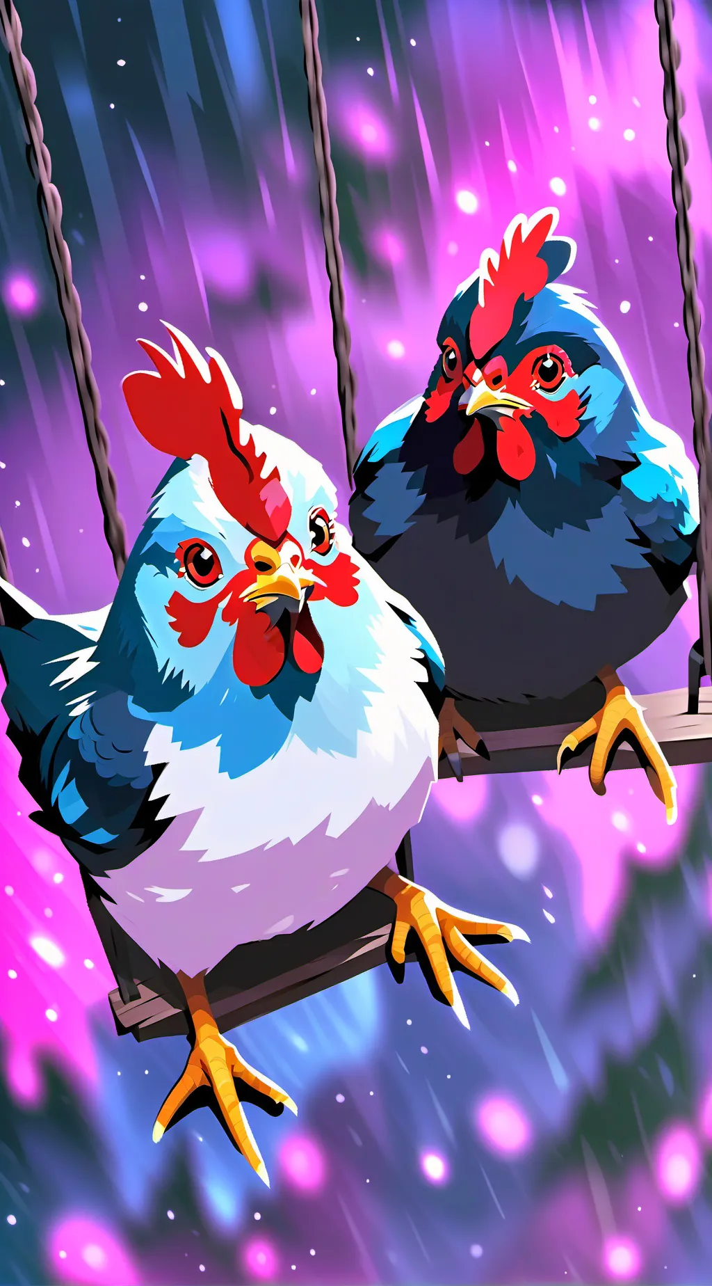 ai character: chicken fun (wold) background