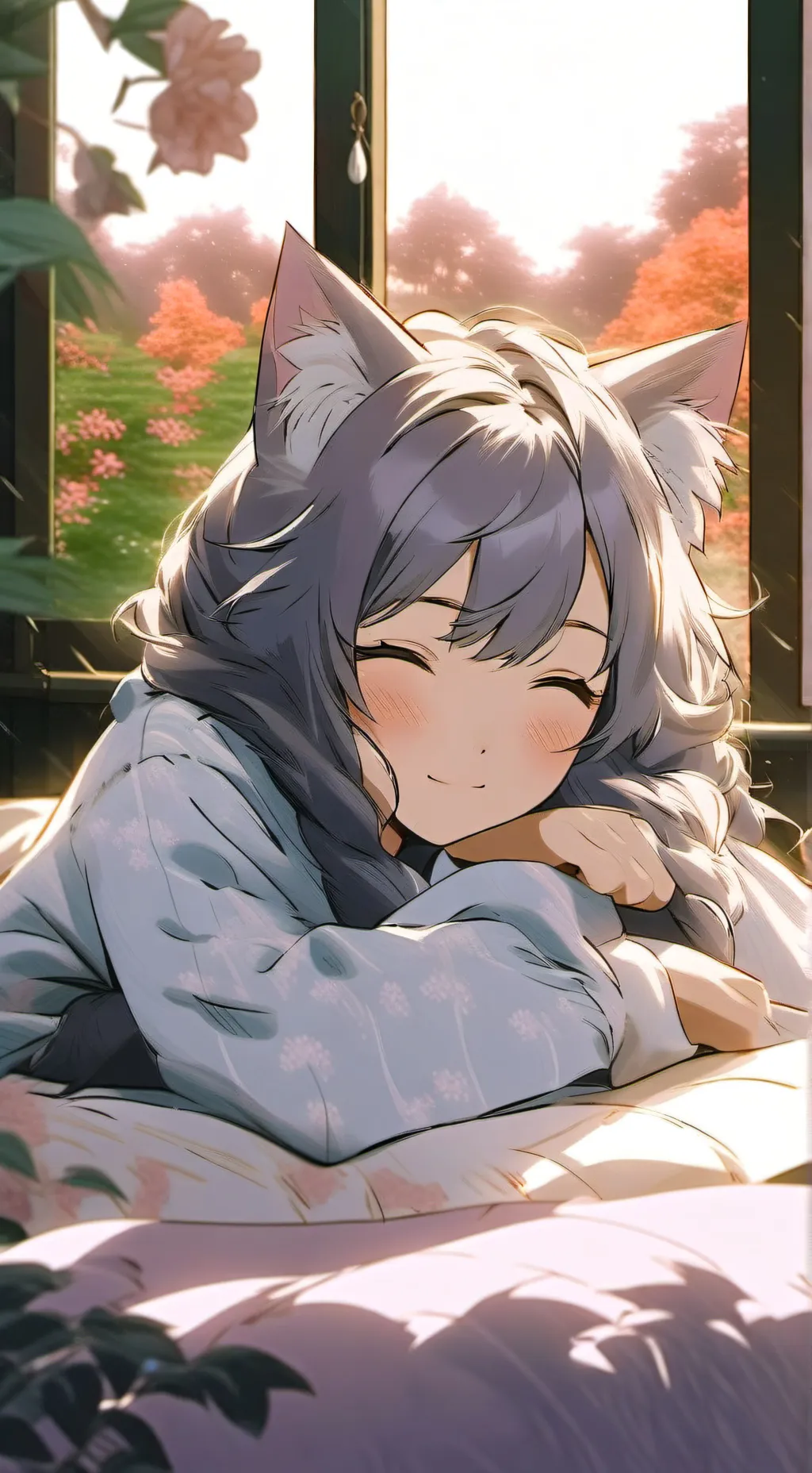 ai character: Catgirl~ background