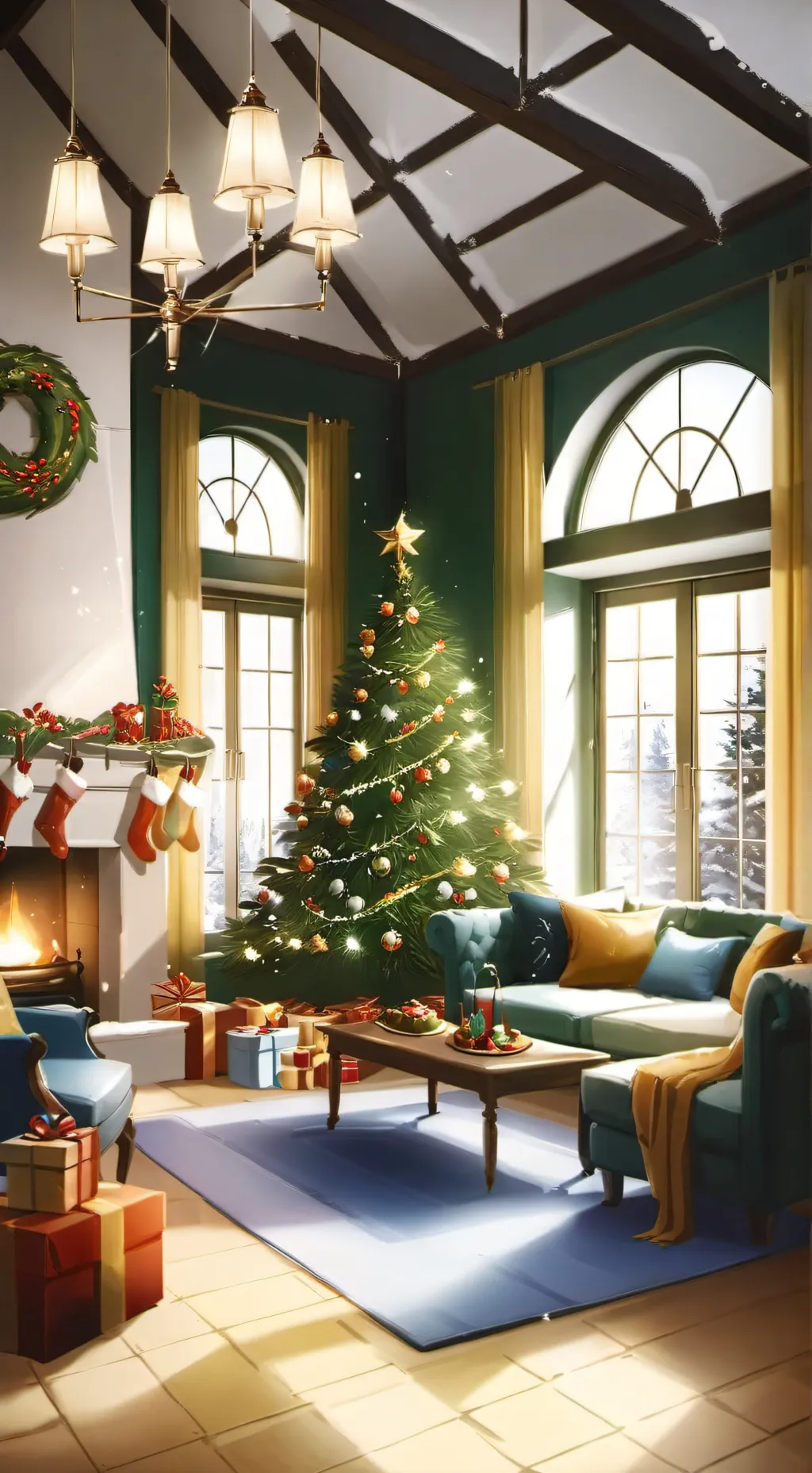 ai character: ☃️Christmas Mha❄️ background