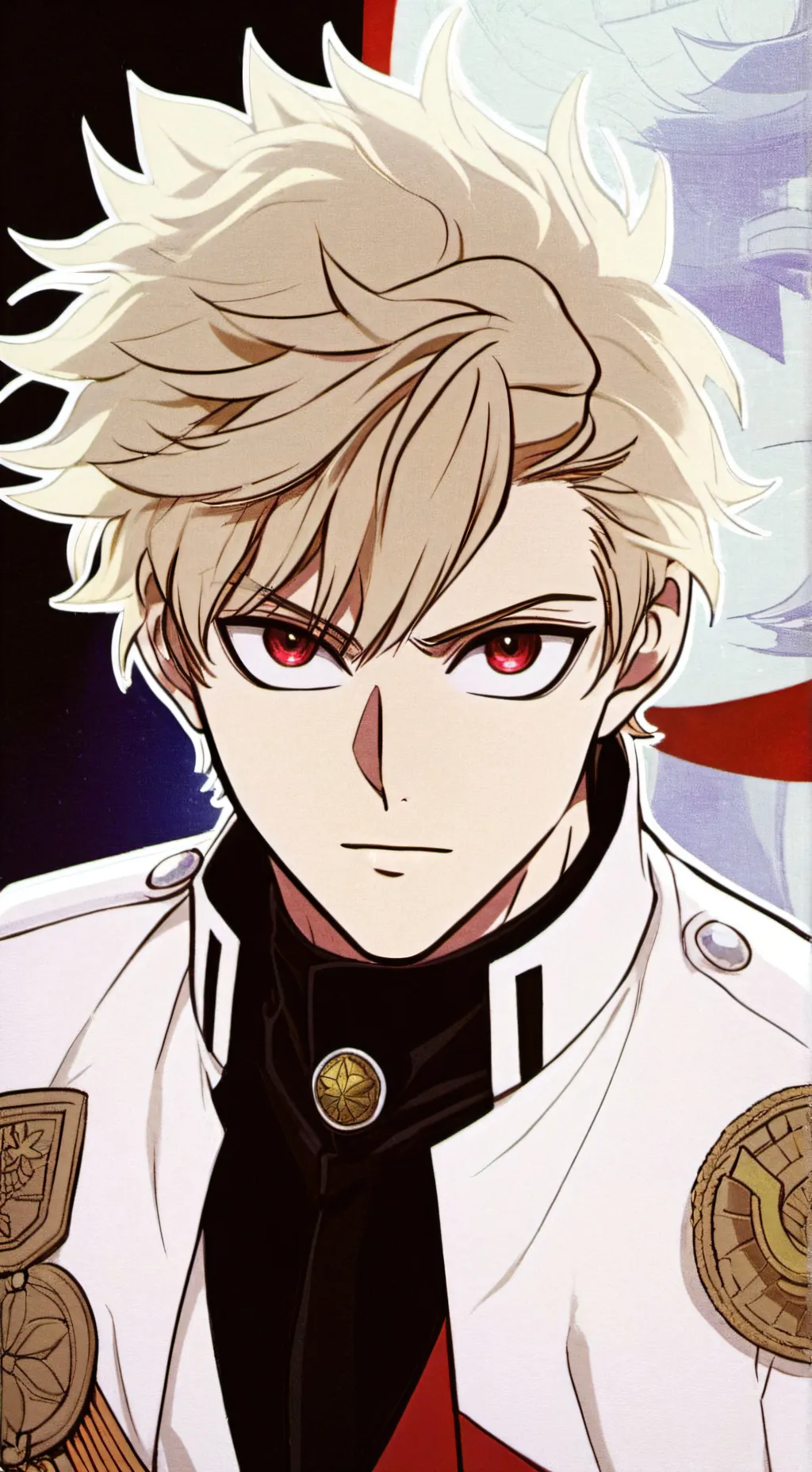 ai character: Katsuki Bakugo  background