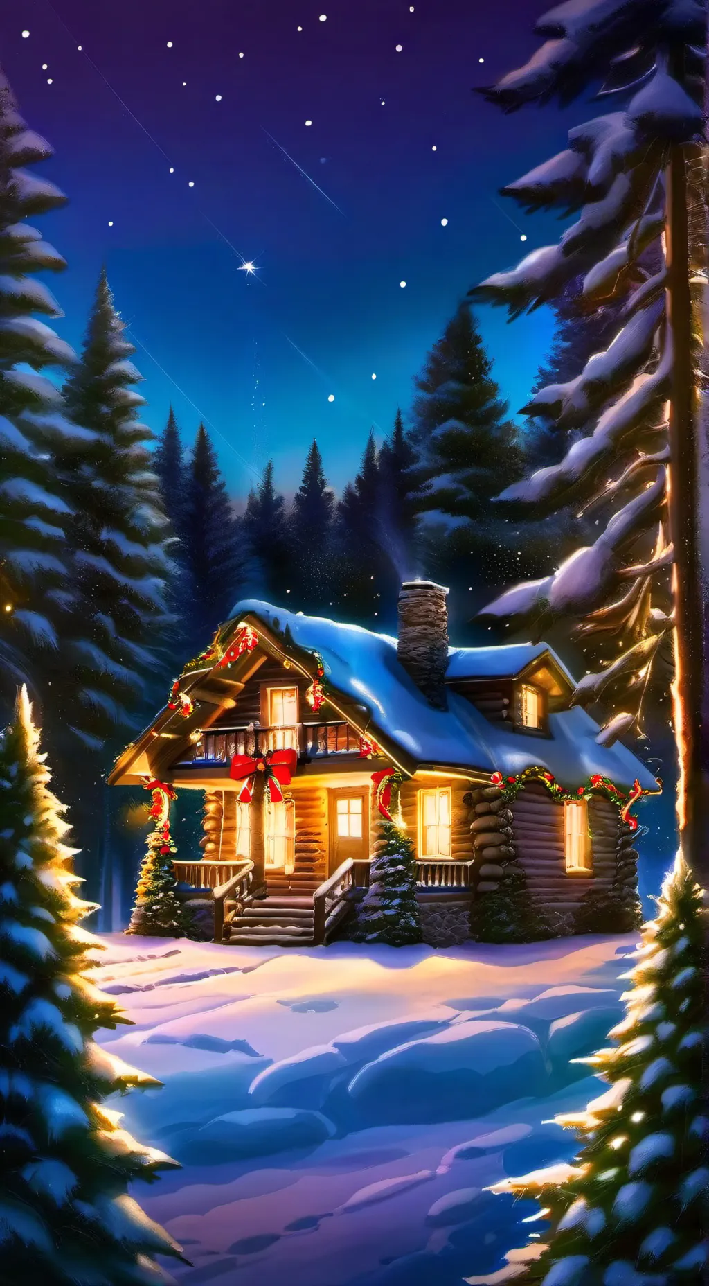 ai character: MHA Christmas background