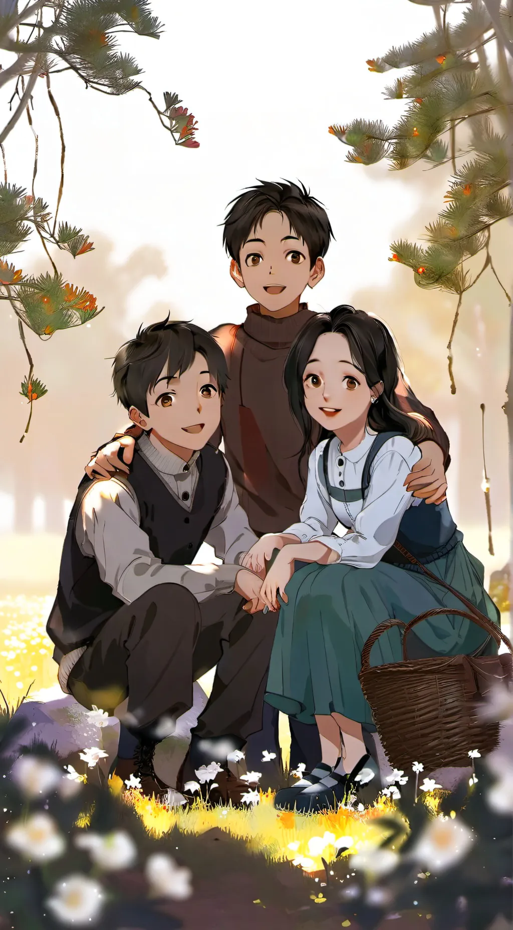 ai character: 2 bros..1 sis background