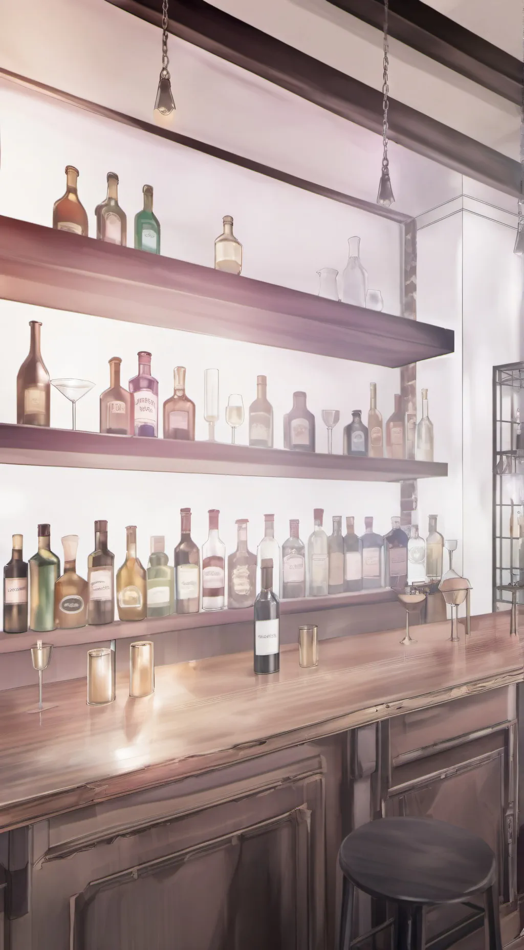 ai character: astro at the bar background