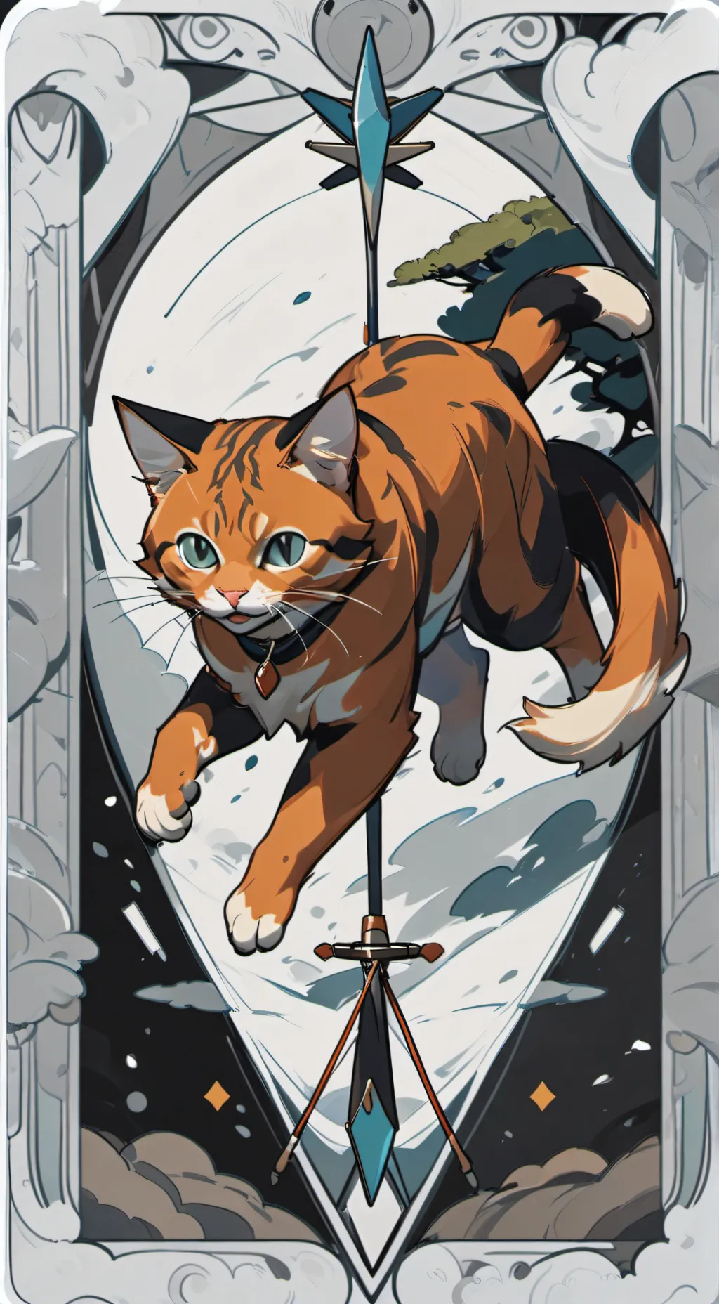 ai character: warrior cats sunny background
