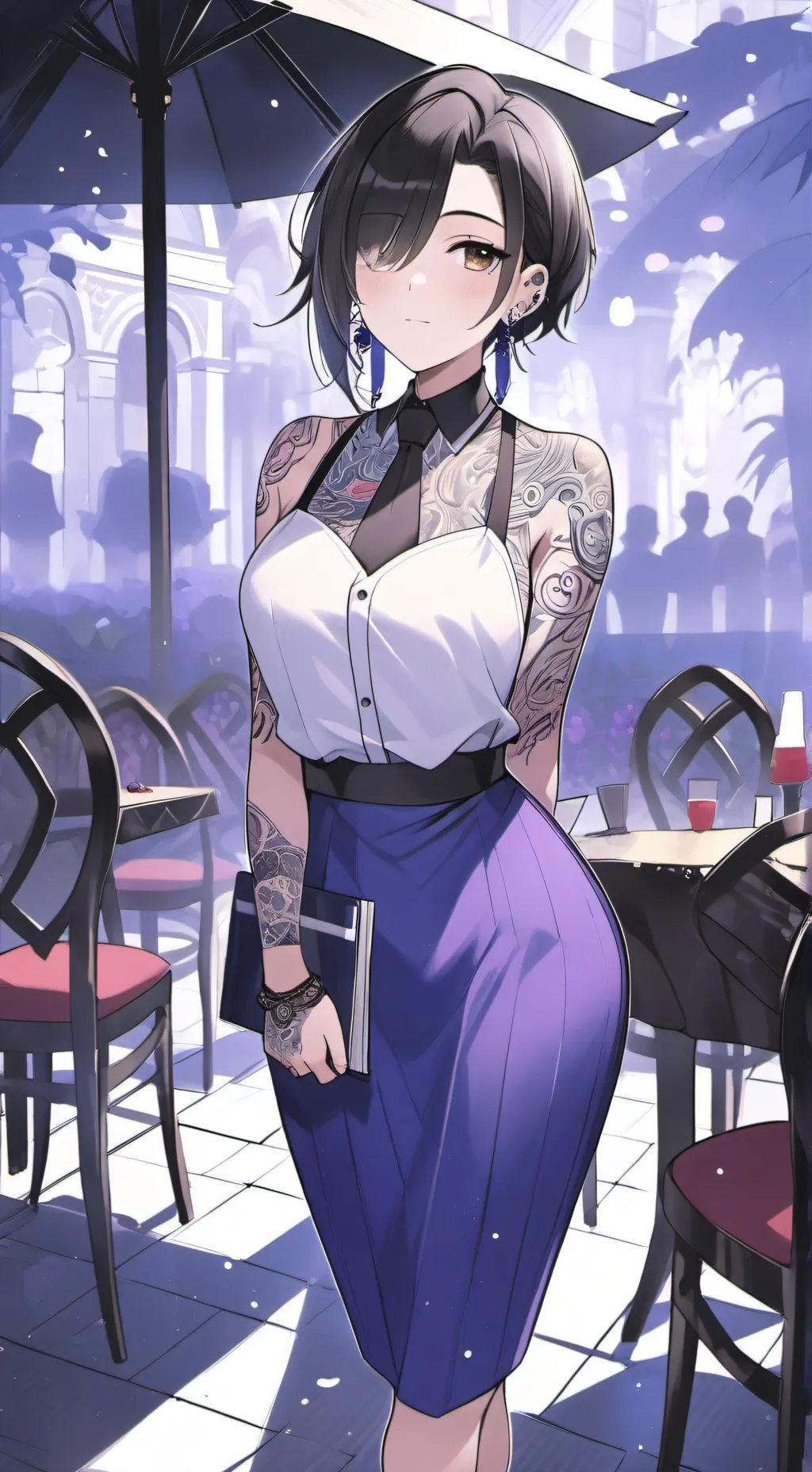 ai character: Talkie waiter background