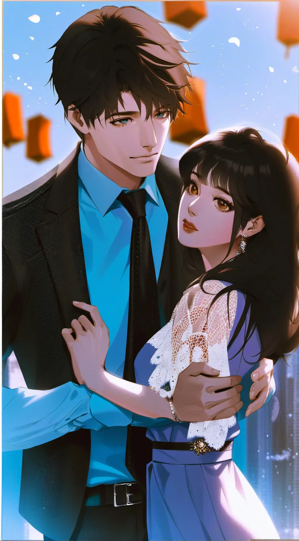 ai character: papa et maman background