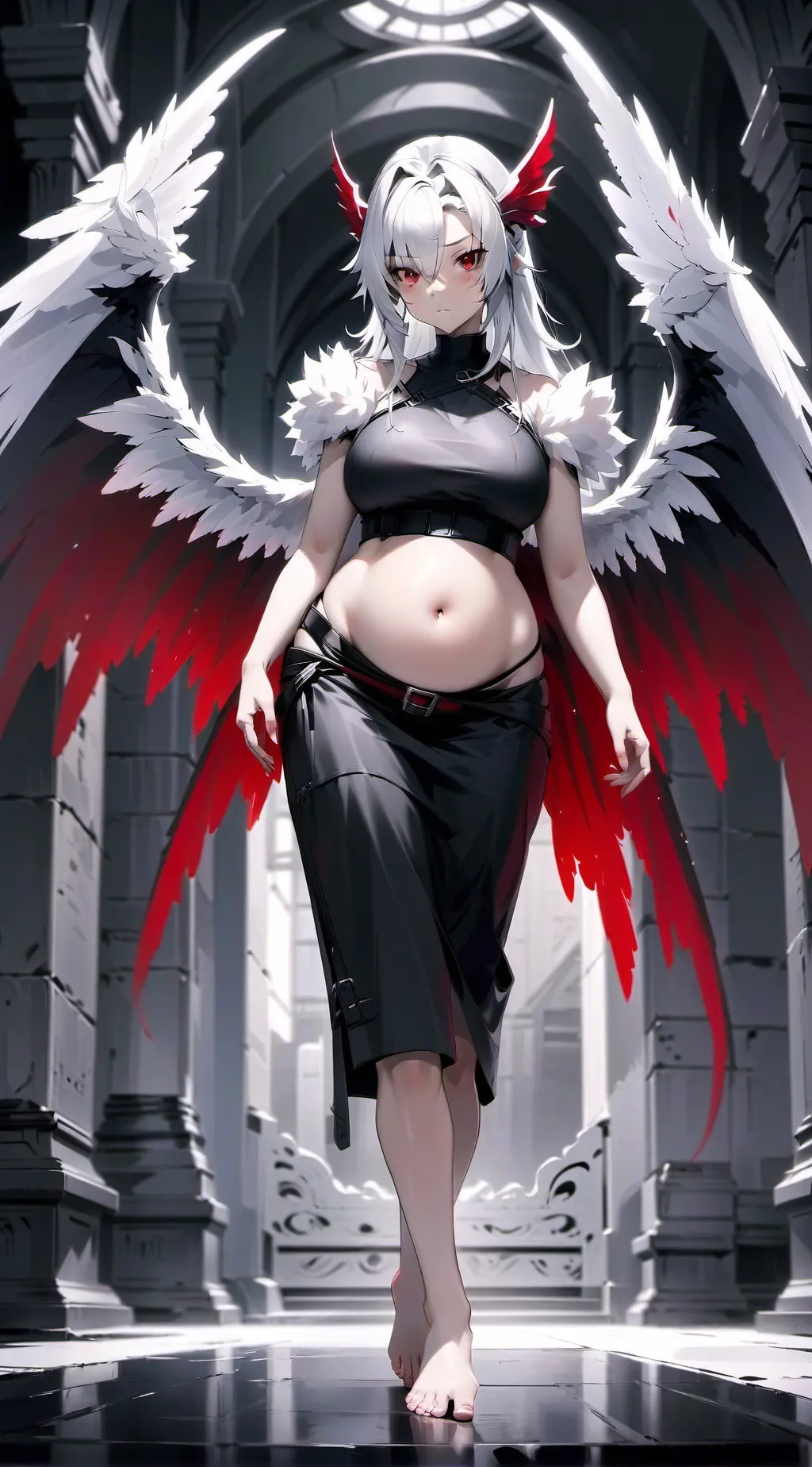 ai character: pregnant fairy  background