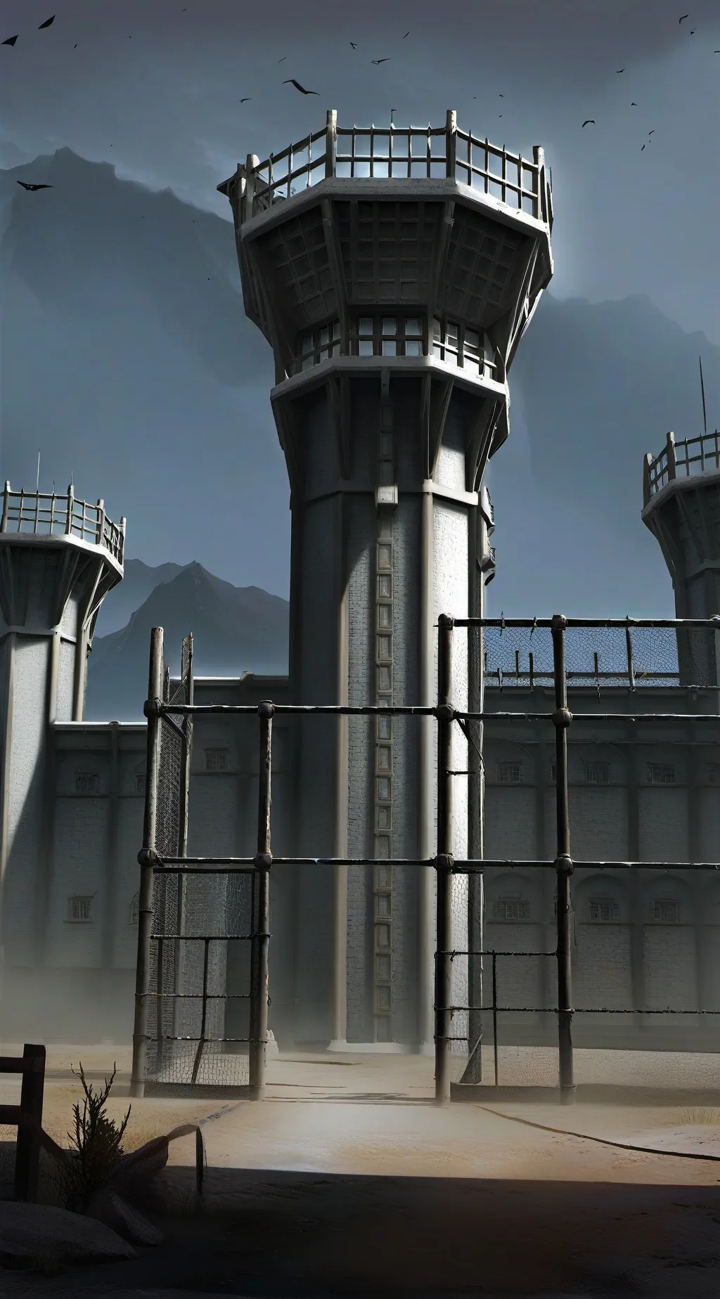 ai character: Prison raid background