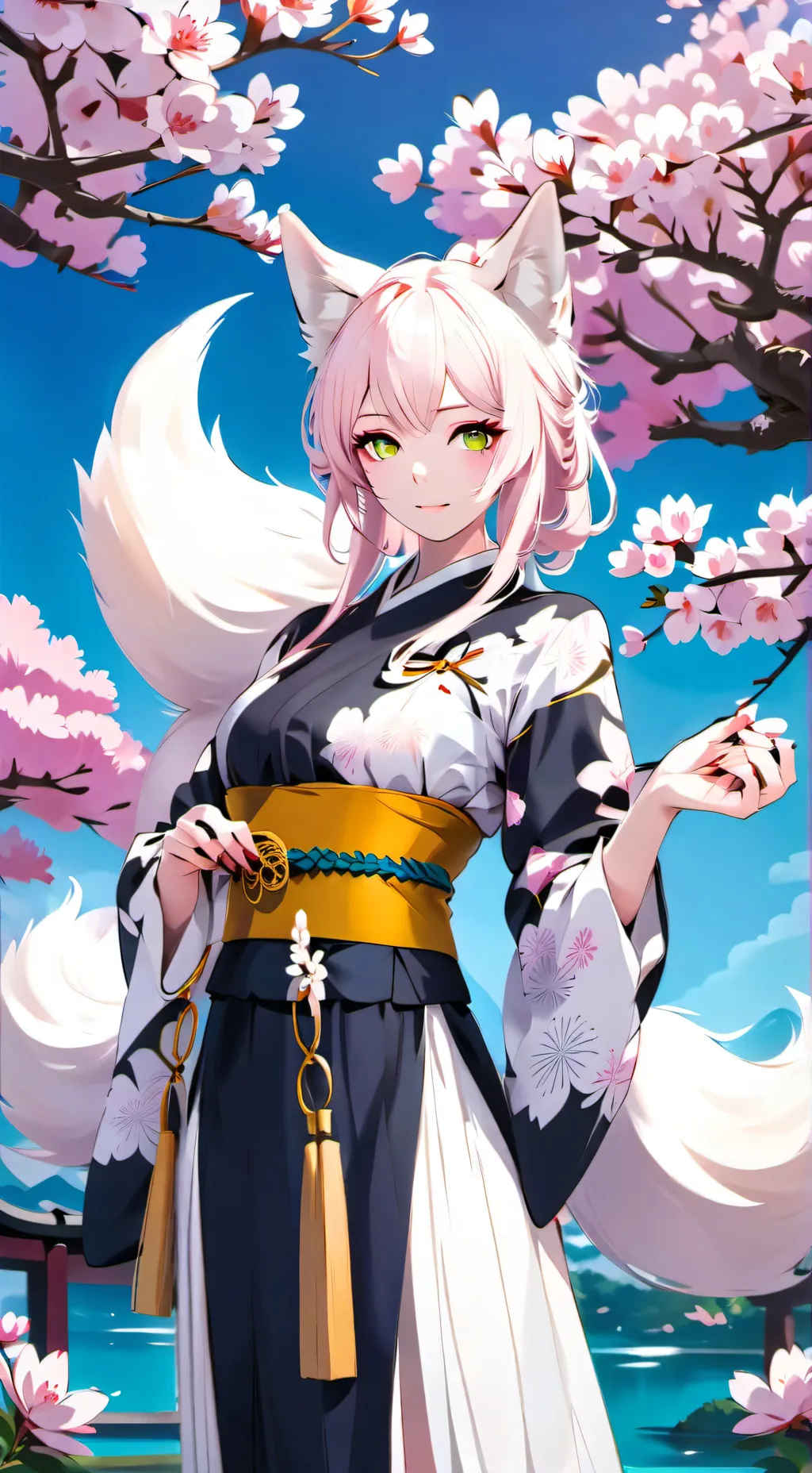 ai character: Ashley kitsune  background