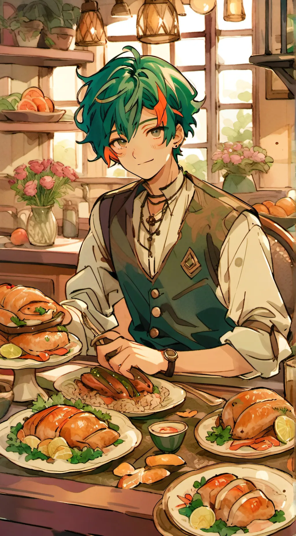 ai character: 💚deku💚(roommate) background