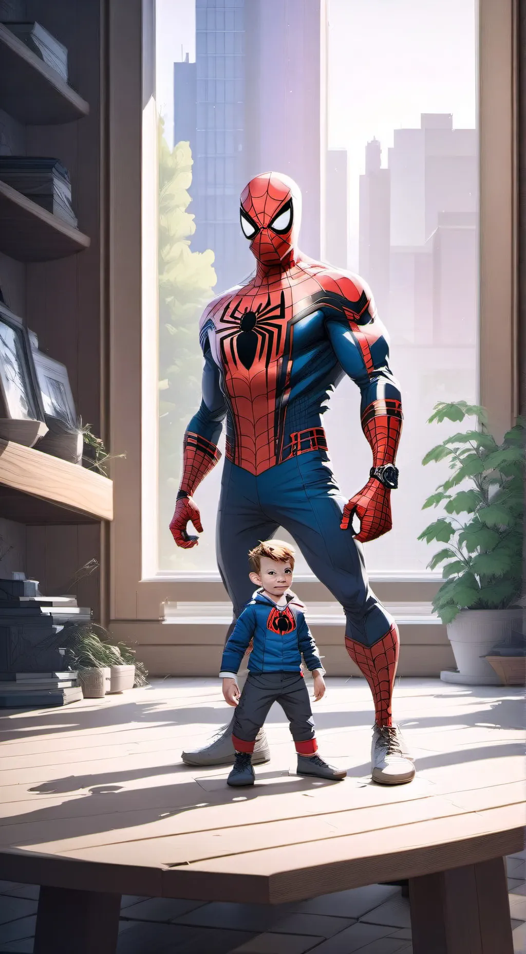 ai character: Spider-Man had a 🧒 background