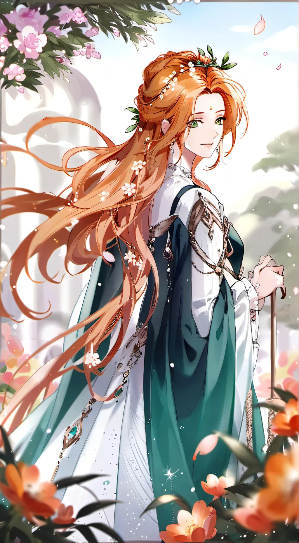 ai character: Nectarine 🍑 background