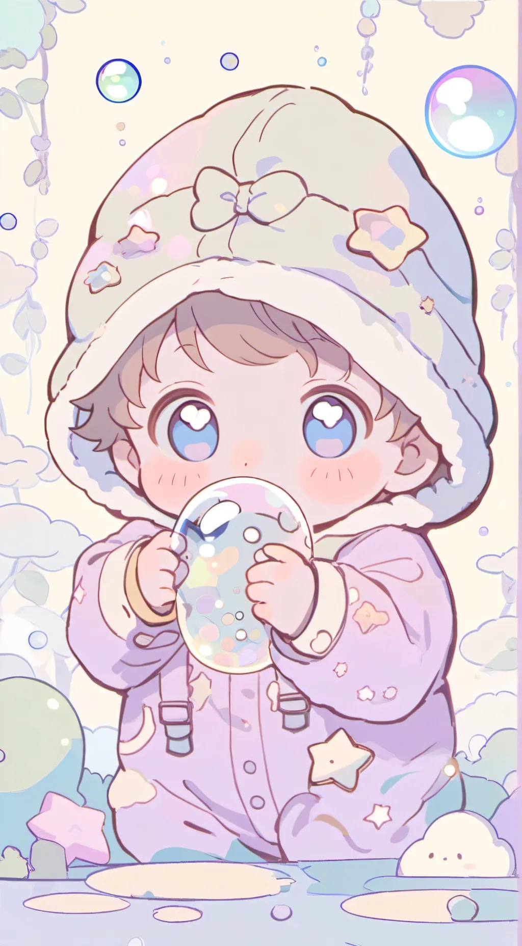 ai character: Bubble babies background
