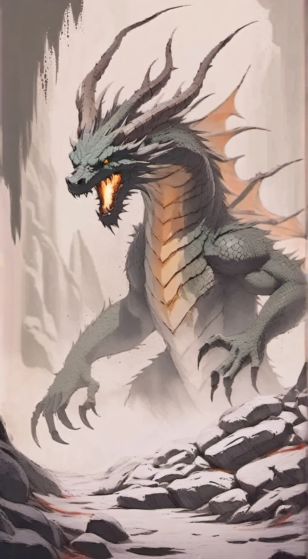 ai character: Vermillion  background