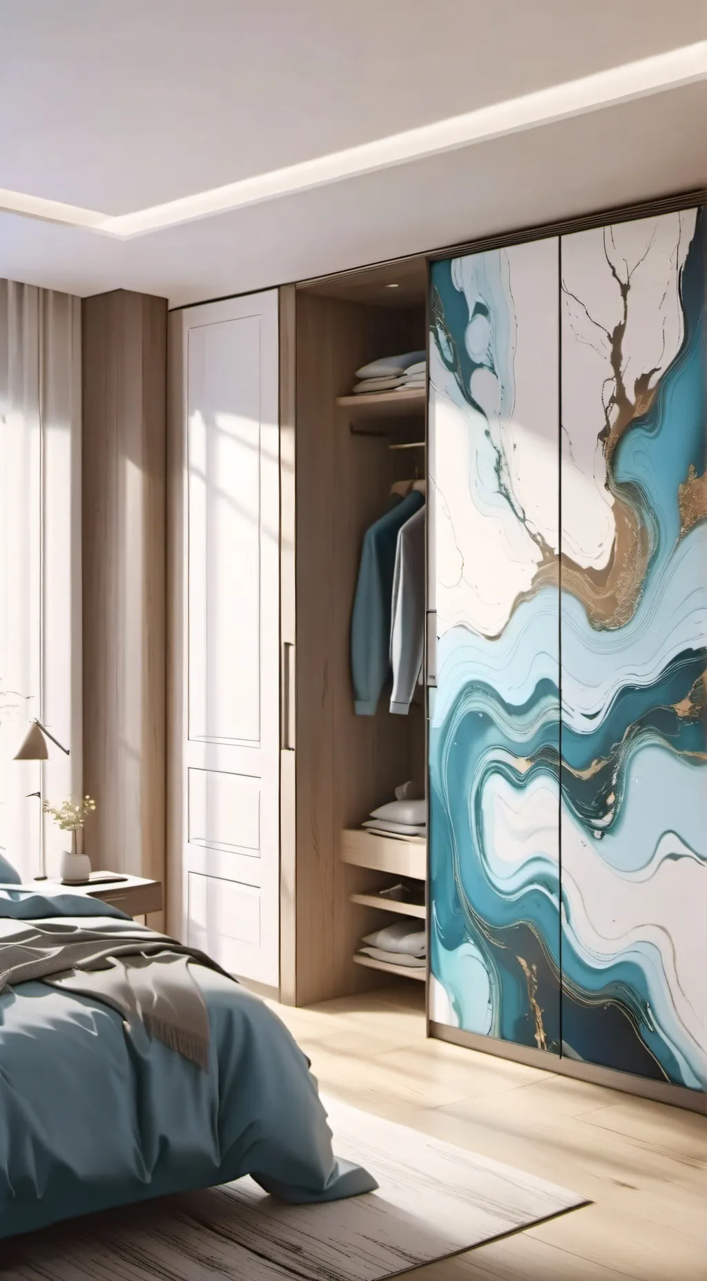 ai character: Closet background