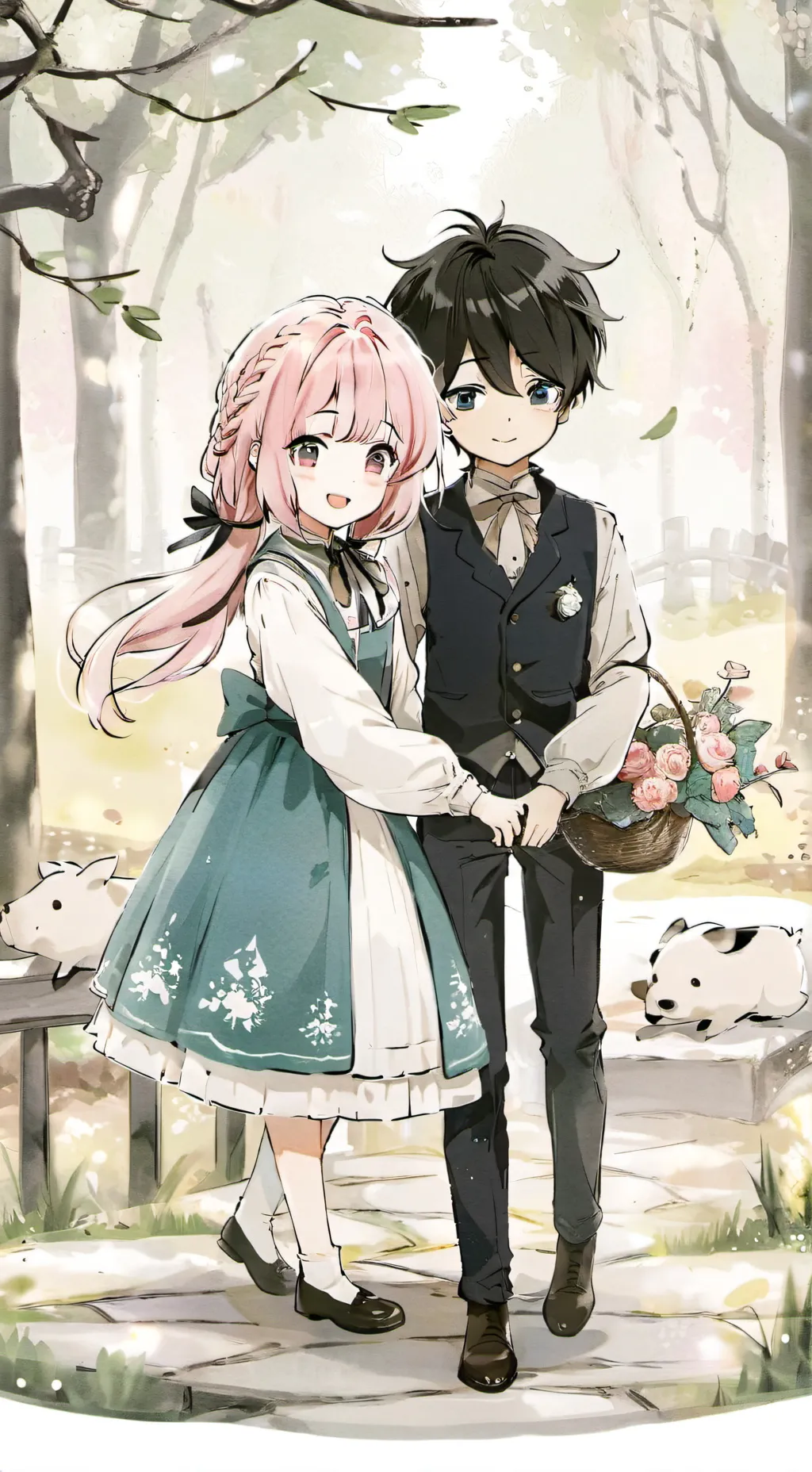 ai character: Emmy and Zach background