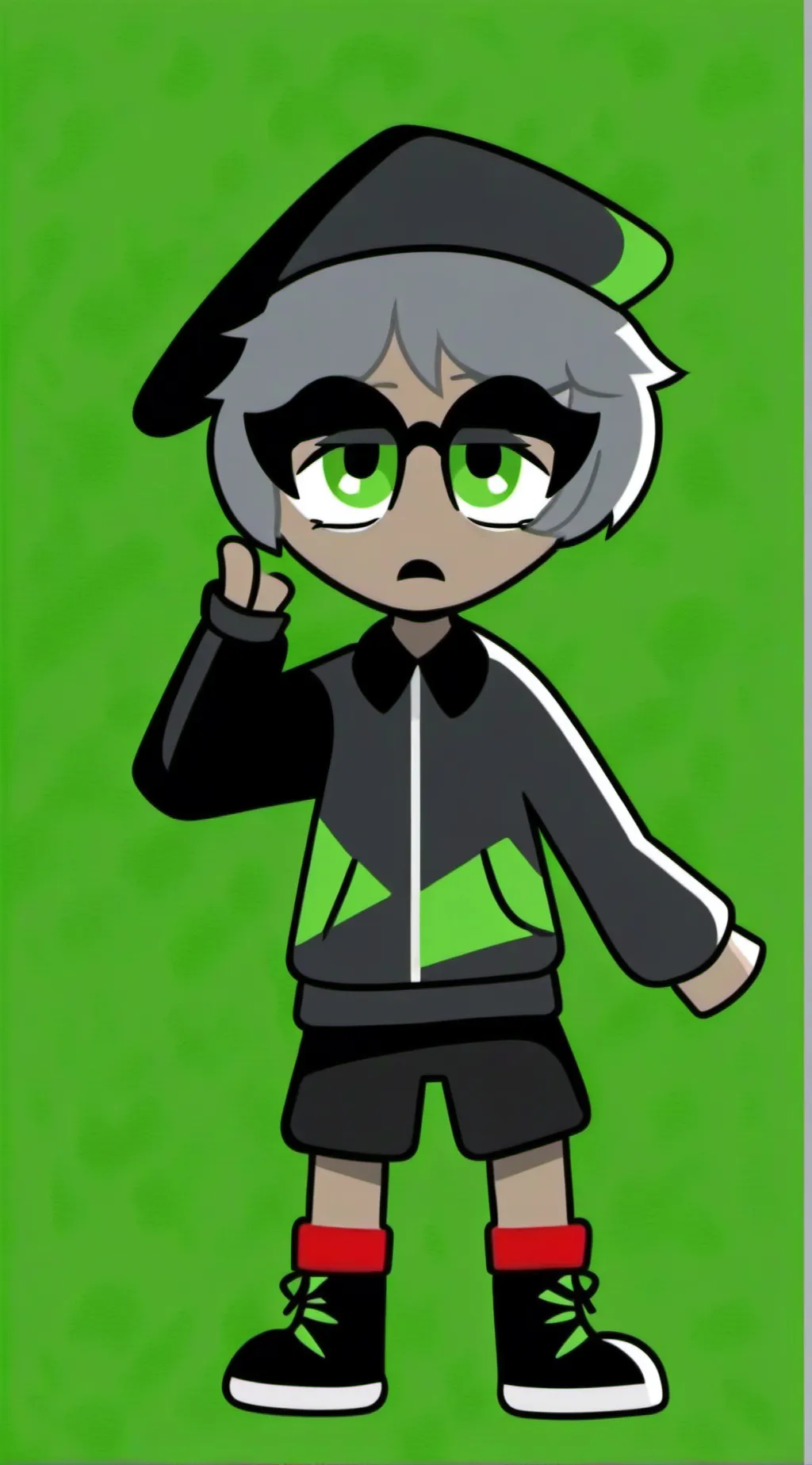 ai character: gray background