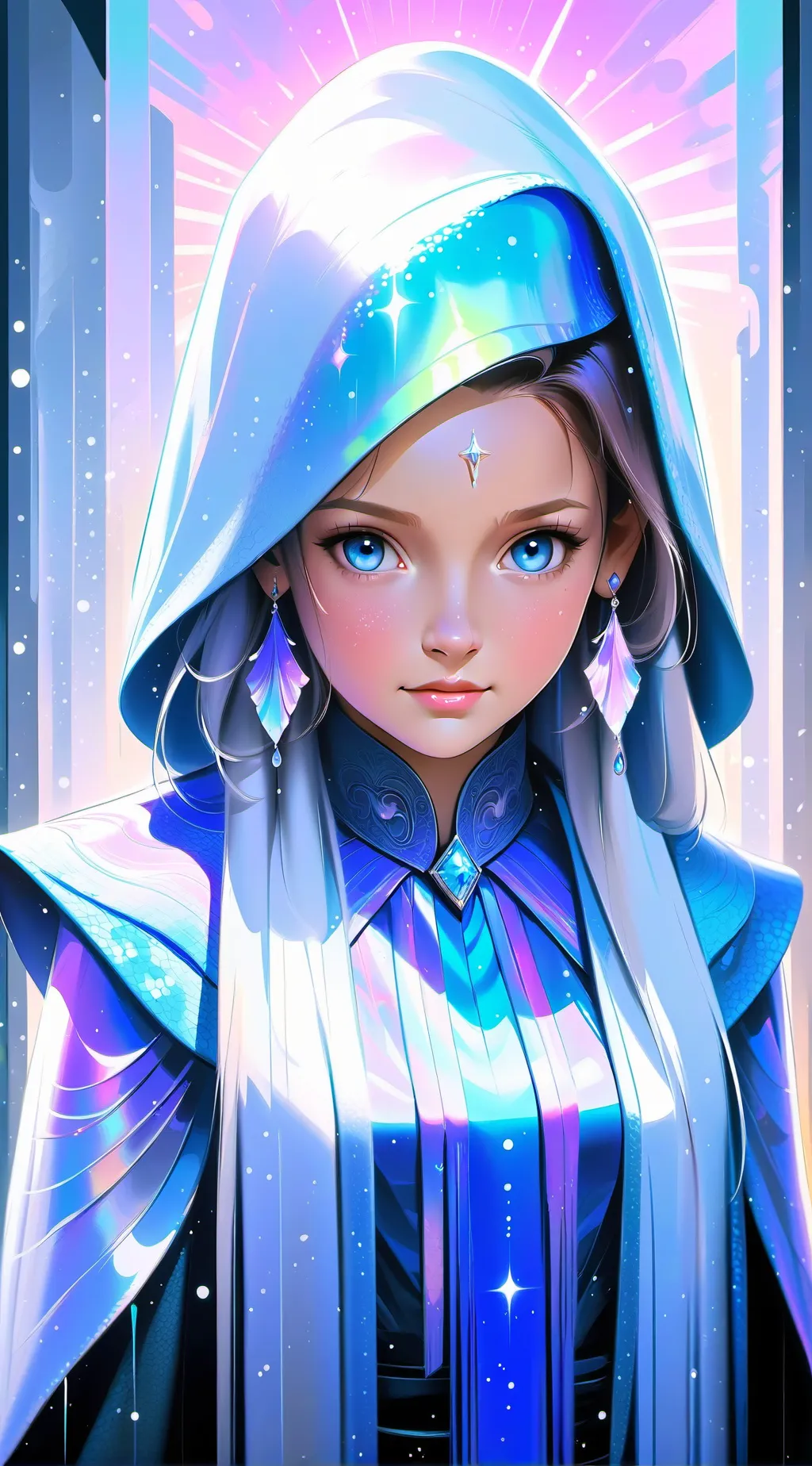 ai character: Being wached background