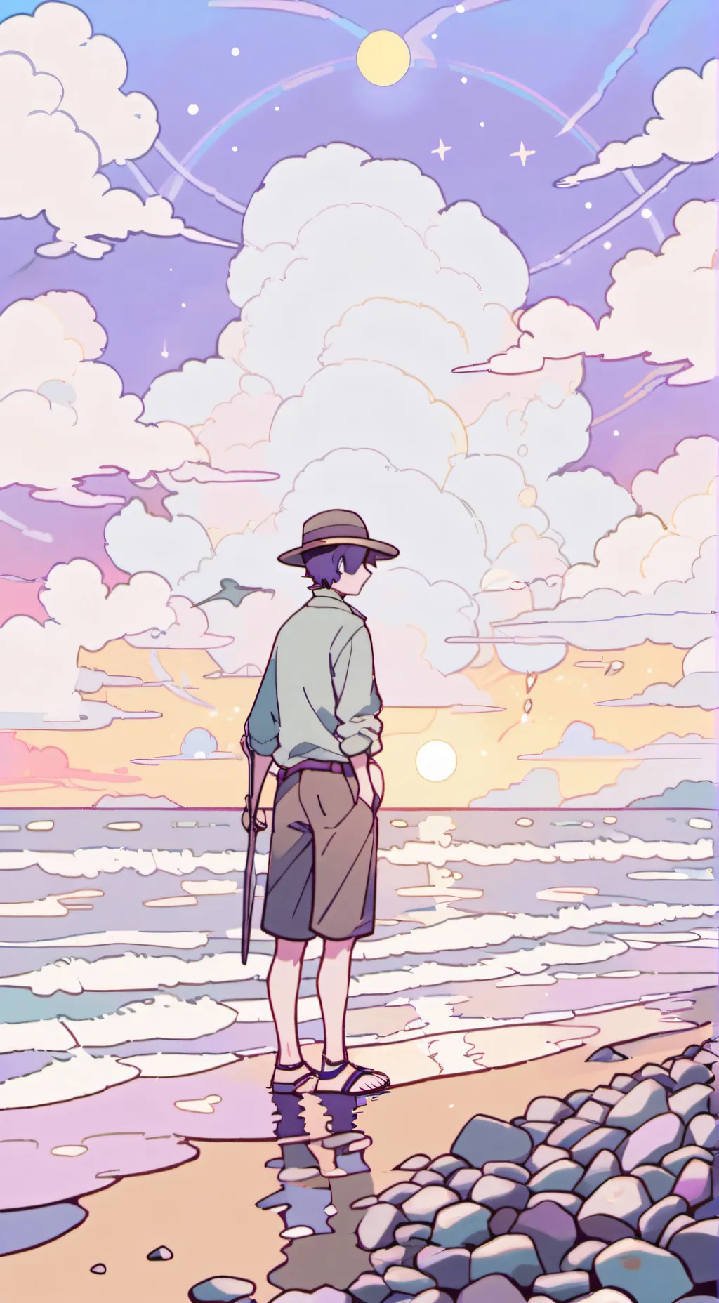 ai character: Fisherman 
Fishman background