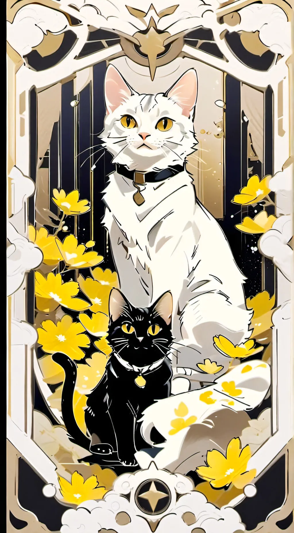 ai character: Cat shop background